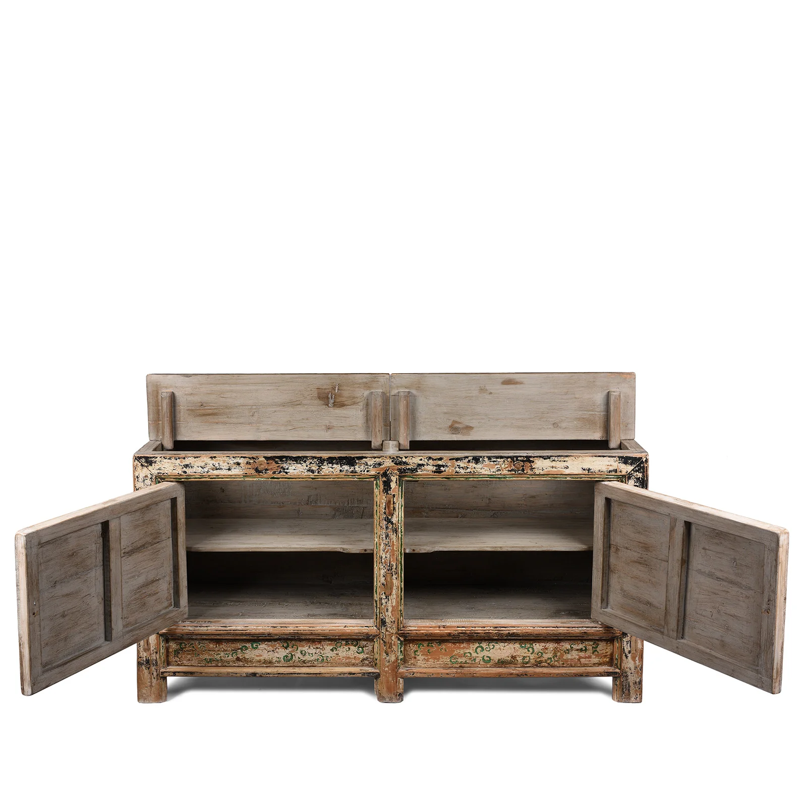 2 Door Painted Mongolian Sideboard - Ca 1920 - Image 4