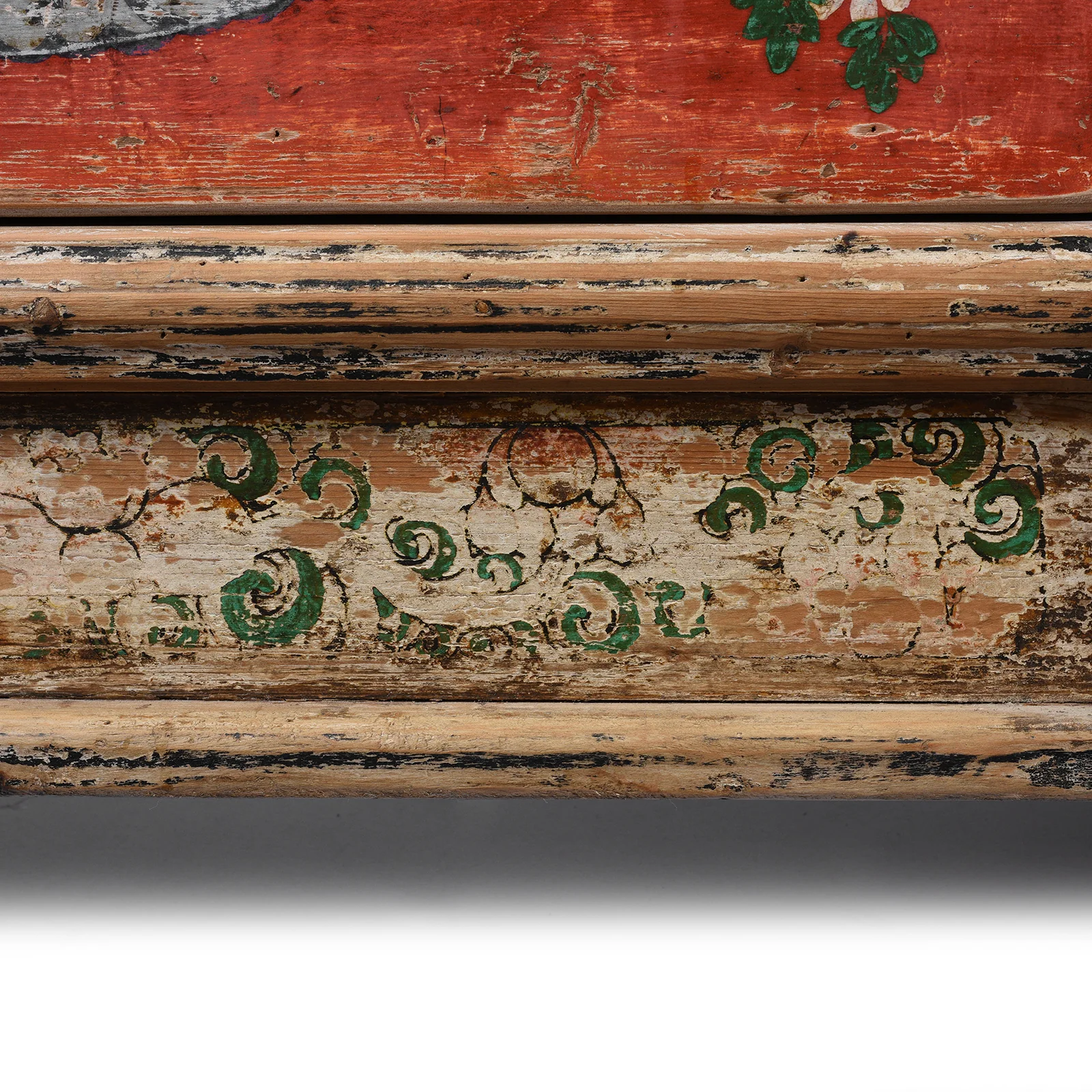 2 Door Painted Mongolian Sideboard - Ca 1920 - Image 9