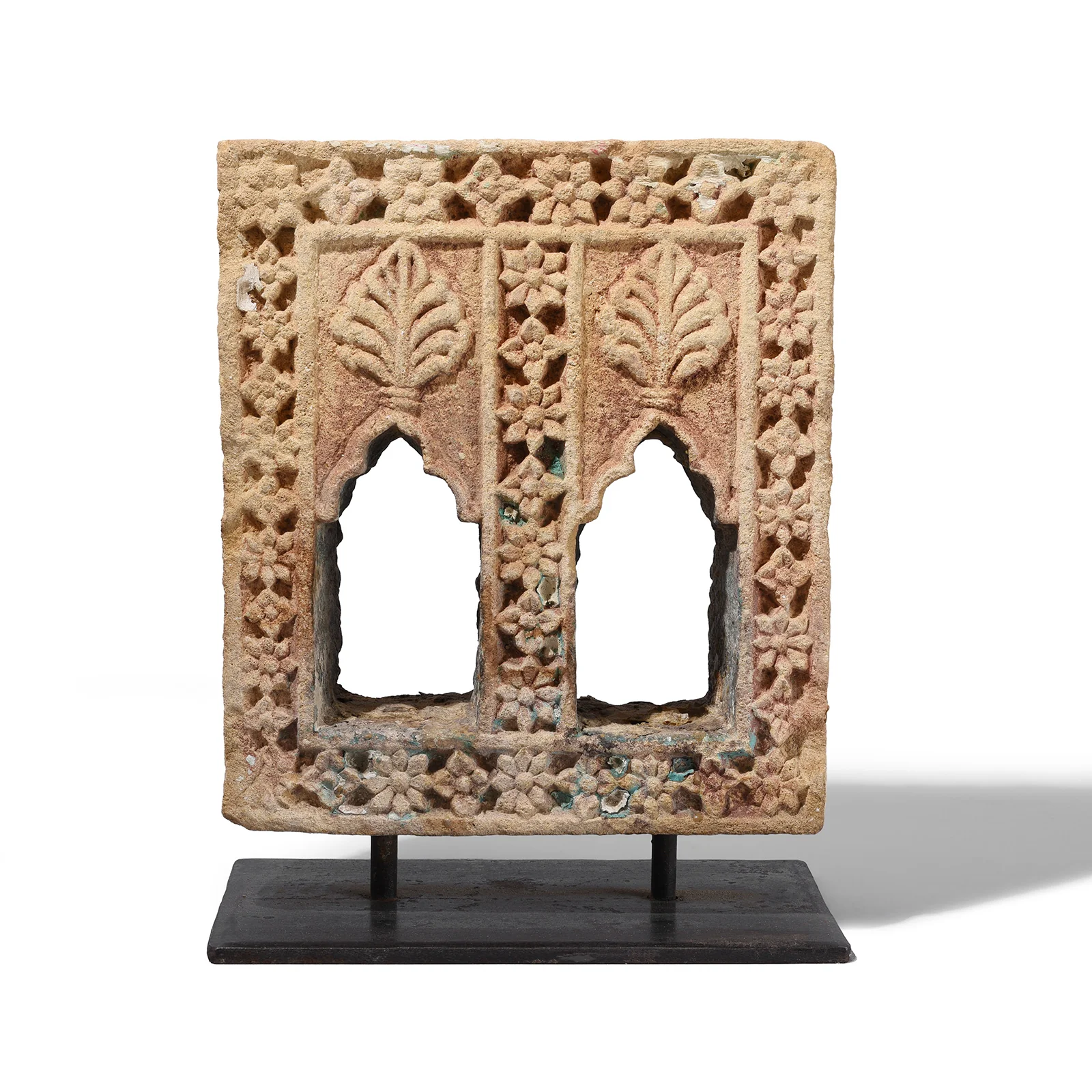 2 Way Stone Lamp Niche From Jaisalmer - 19th Century (On Stand)