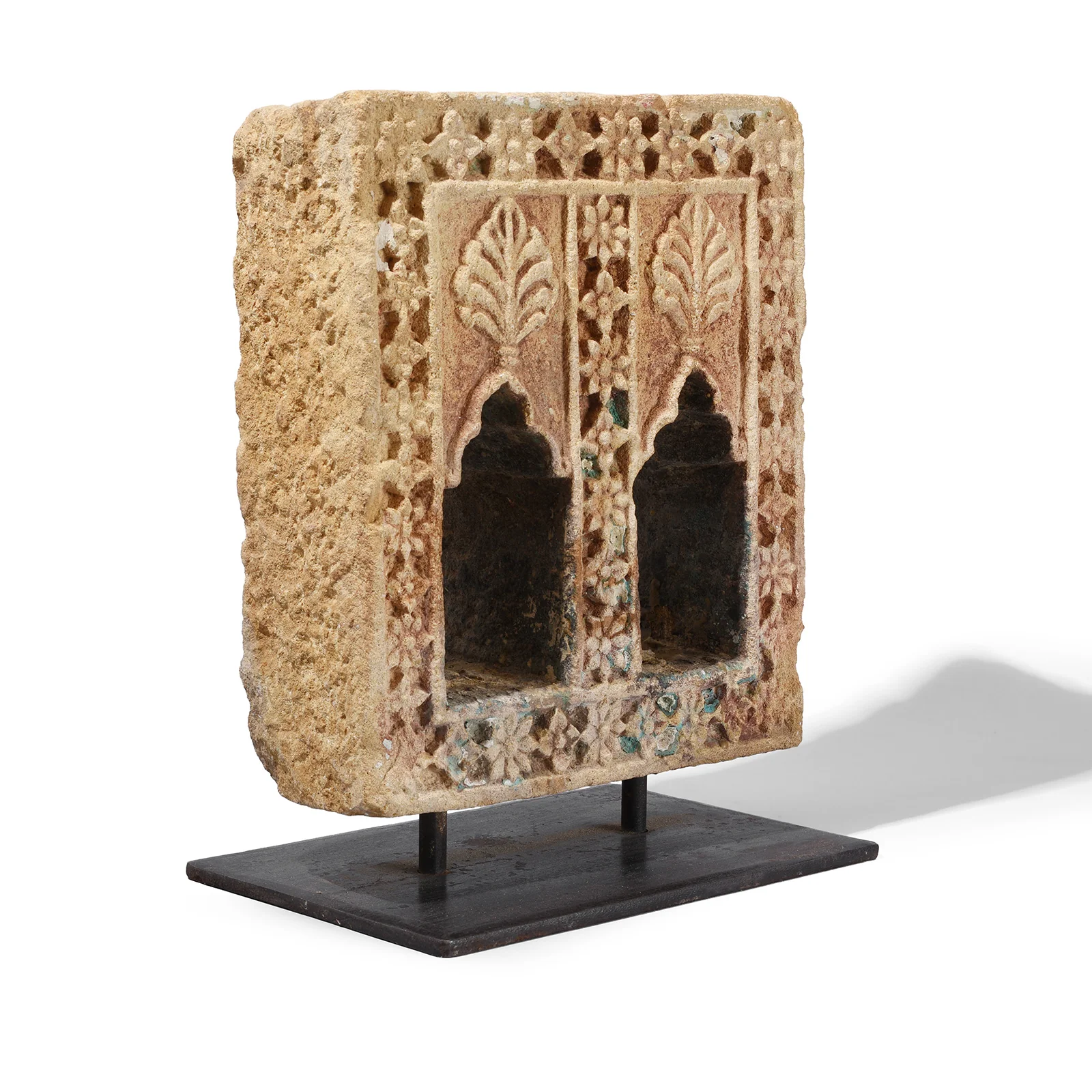 2 Way Stone Lamp Niche From Jaisalmer - 19th Century (On Stand) - Image 3