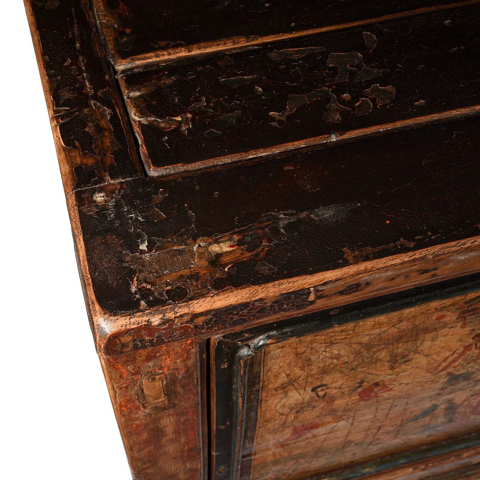 3 Door Painted Mongolian Sideboard - 19th Century - Image 16