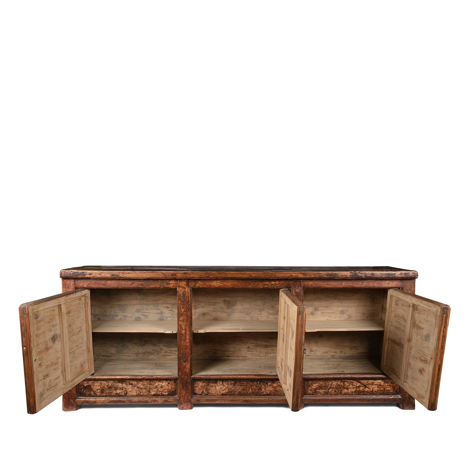 3 Door Painted Mongolian Sideboard - 19th Century - Image 7