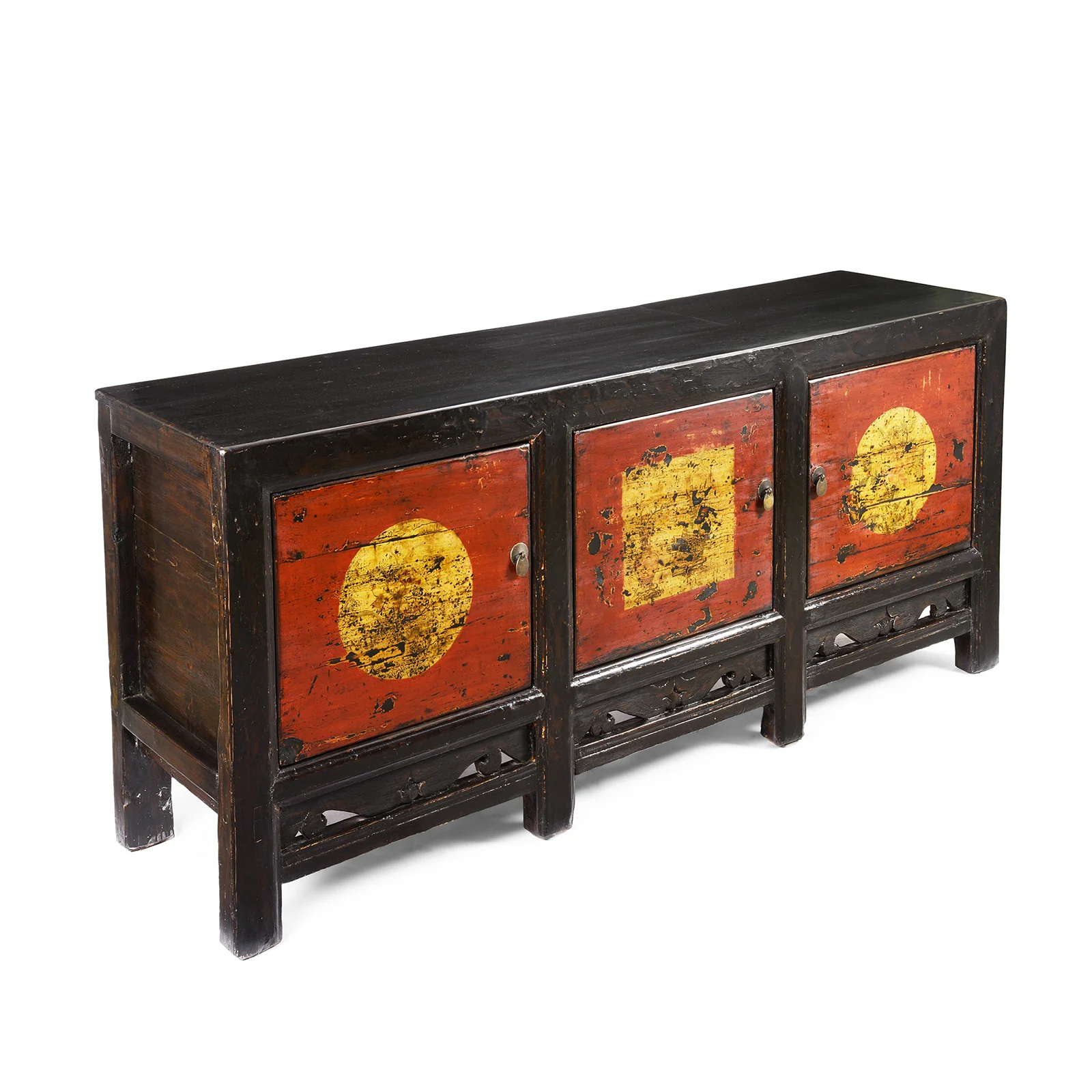 3 Door Painted Shanxi Sideboard - Ca 1920 - Image 3