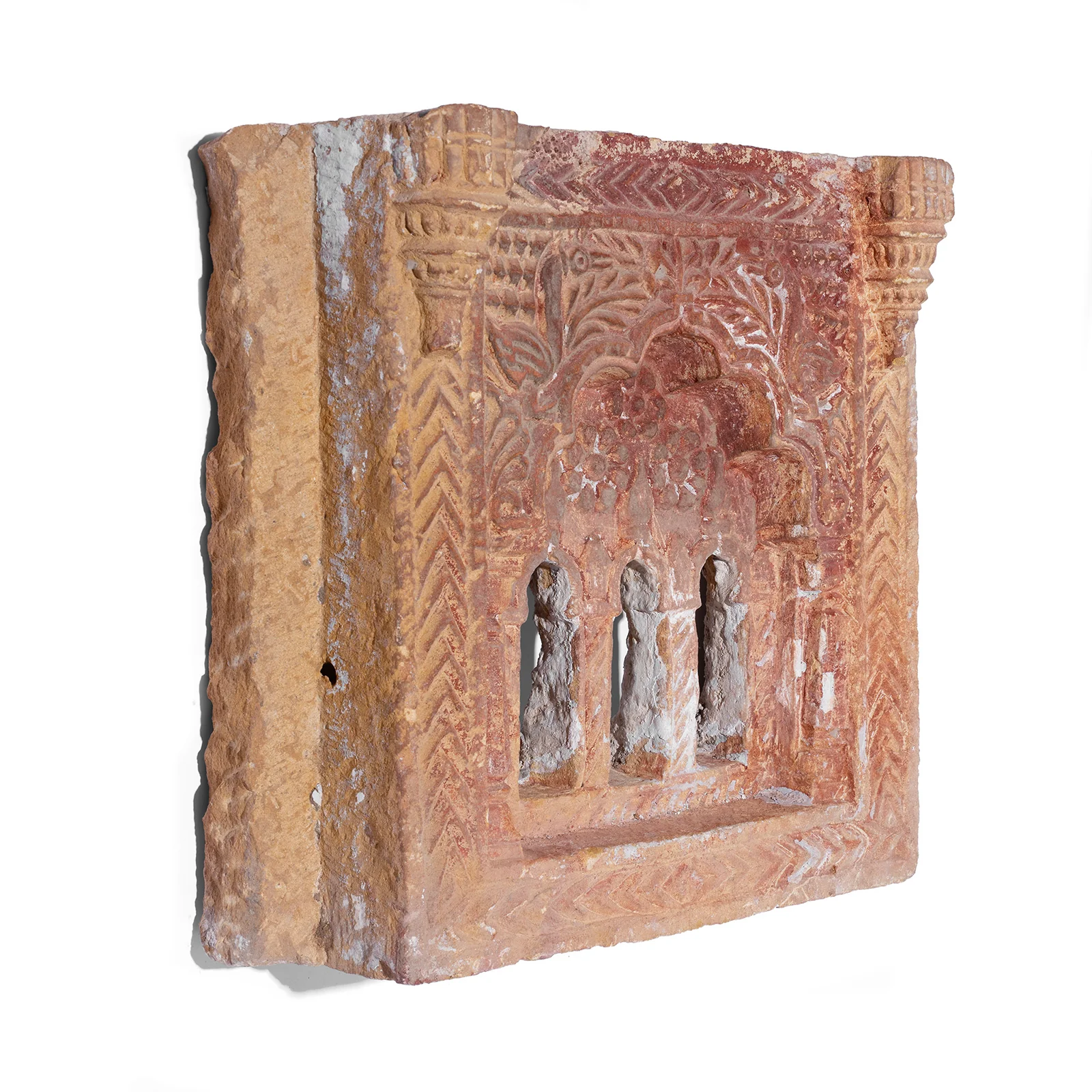 Old 3 Way Stone Lamp Niche From Jaisalmer- 19th Century - Image 3