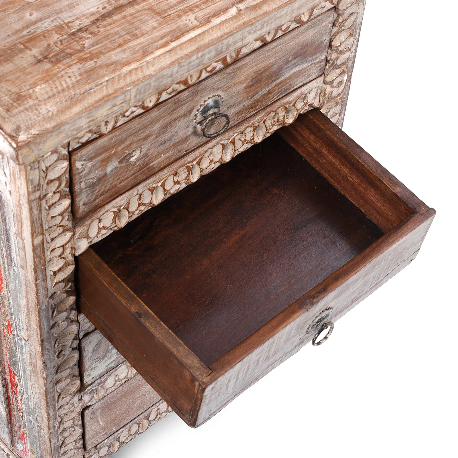 Bedside 4 Drawer Chest Made From Reclaimed Teak - Image 5