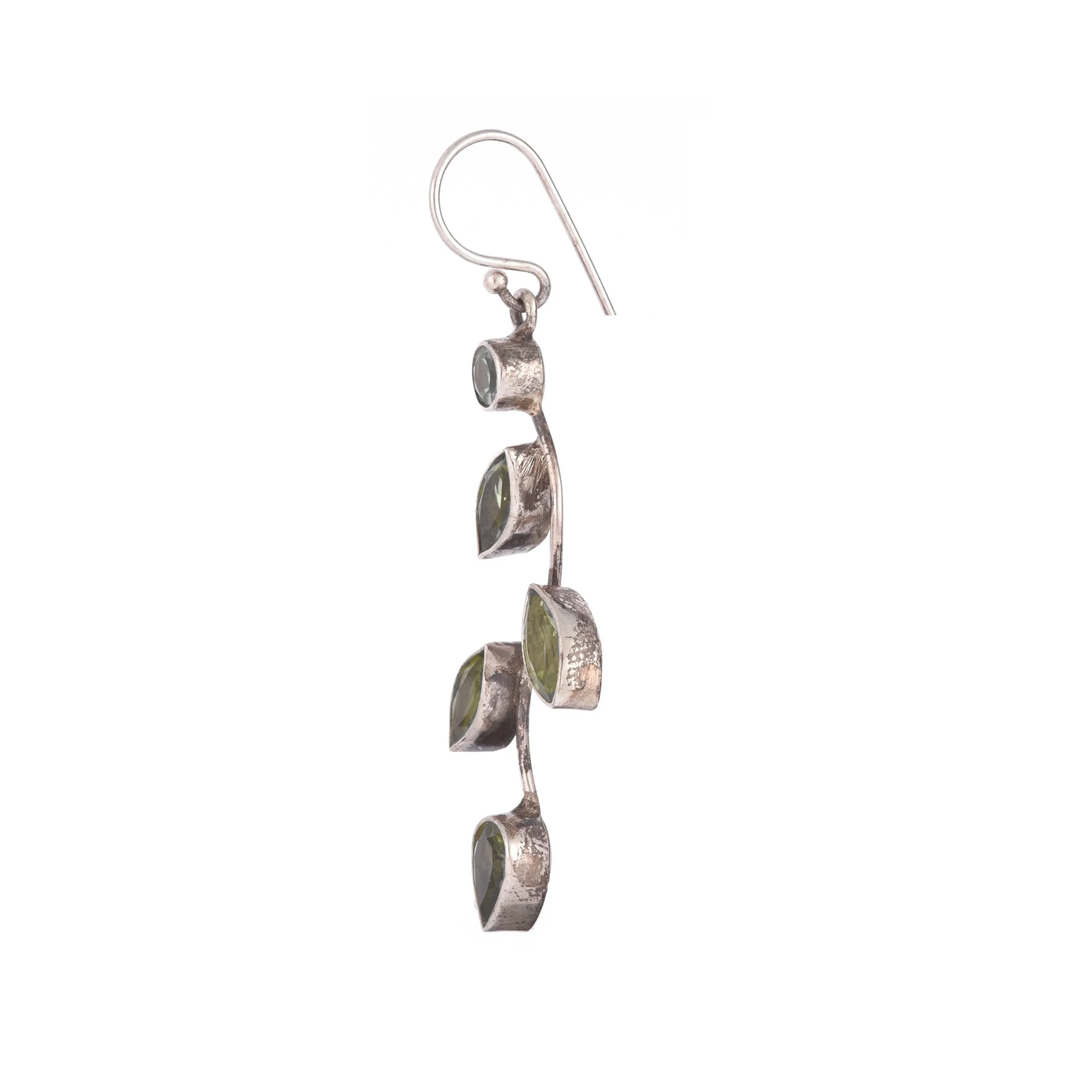 Silver and Peridot Earrings - From Rajasthan - Image 5