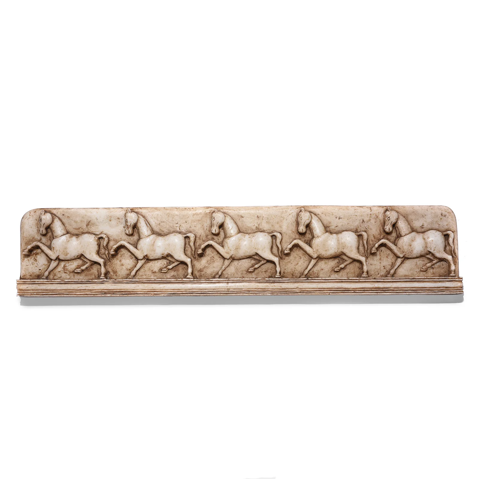Mughal Style White Marble Horse Panel (Left Facing) - Image 4