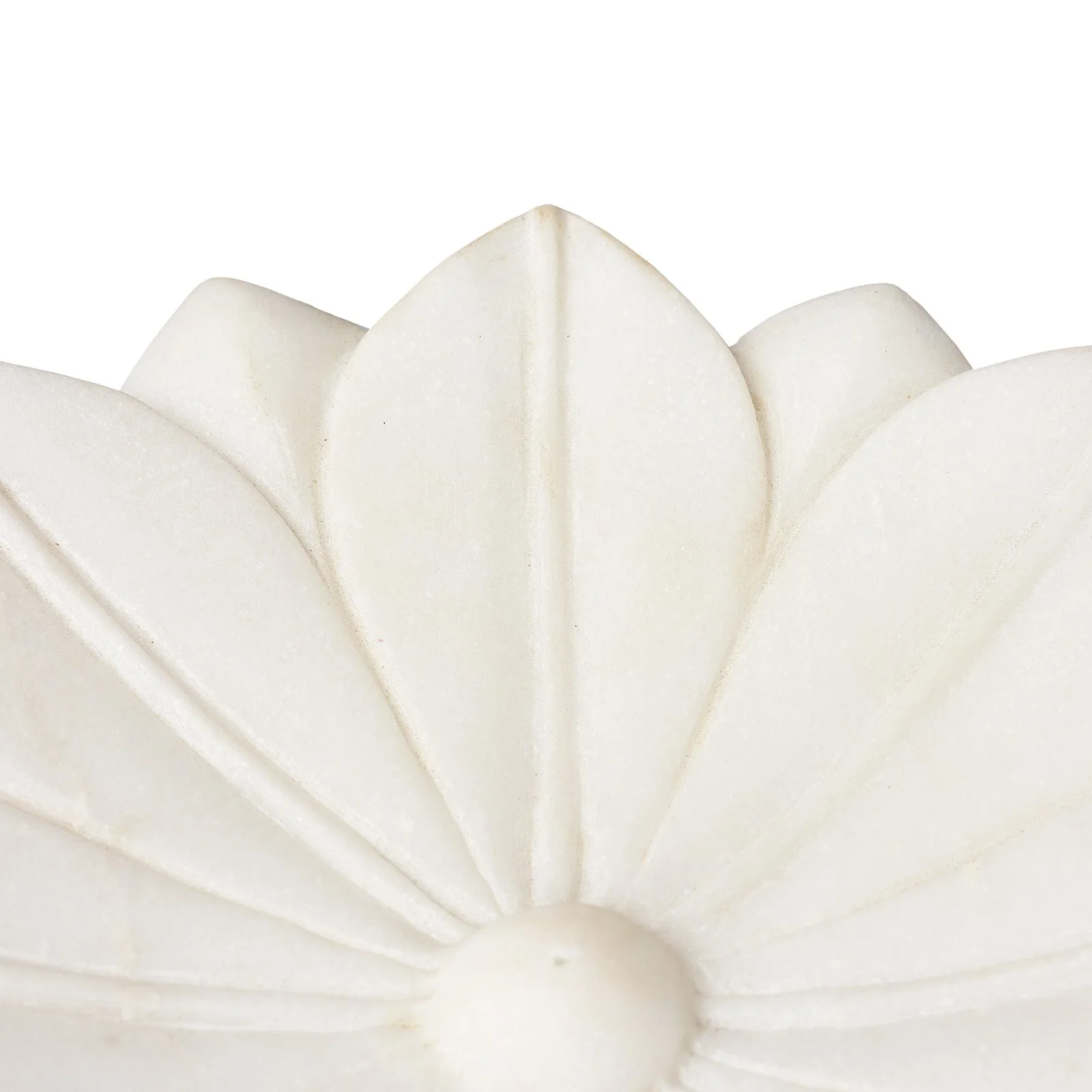 White Marble Lotus Plate From Rajasthan - Image 5
