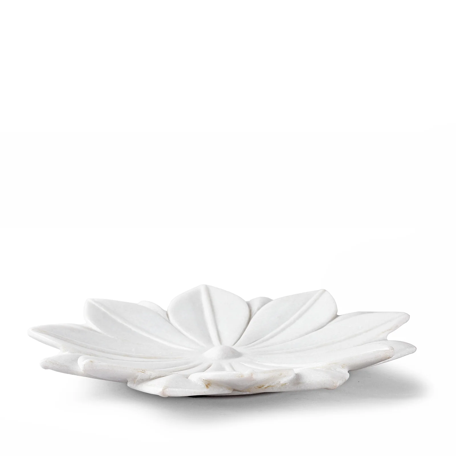 White Marble Lotus Plate From Rajasthan - Image 6