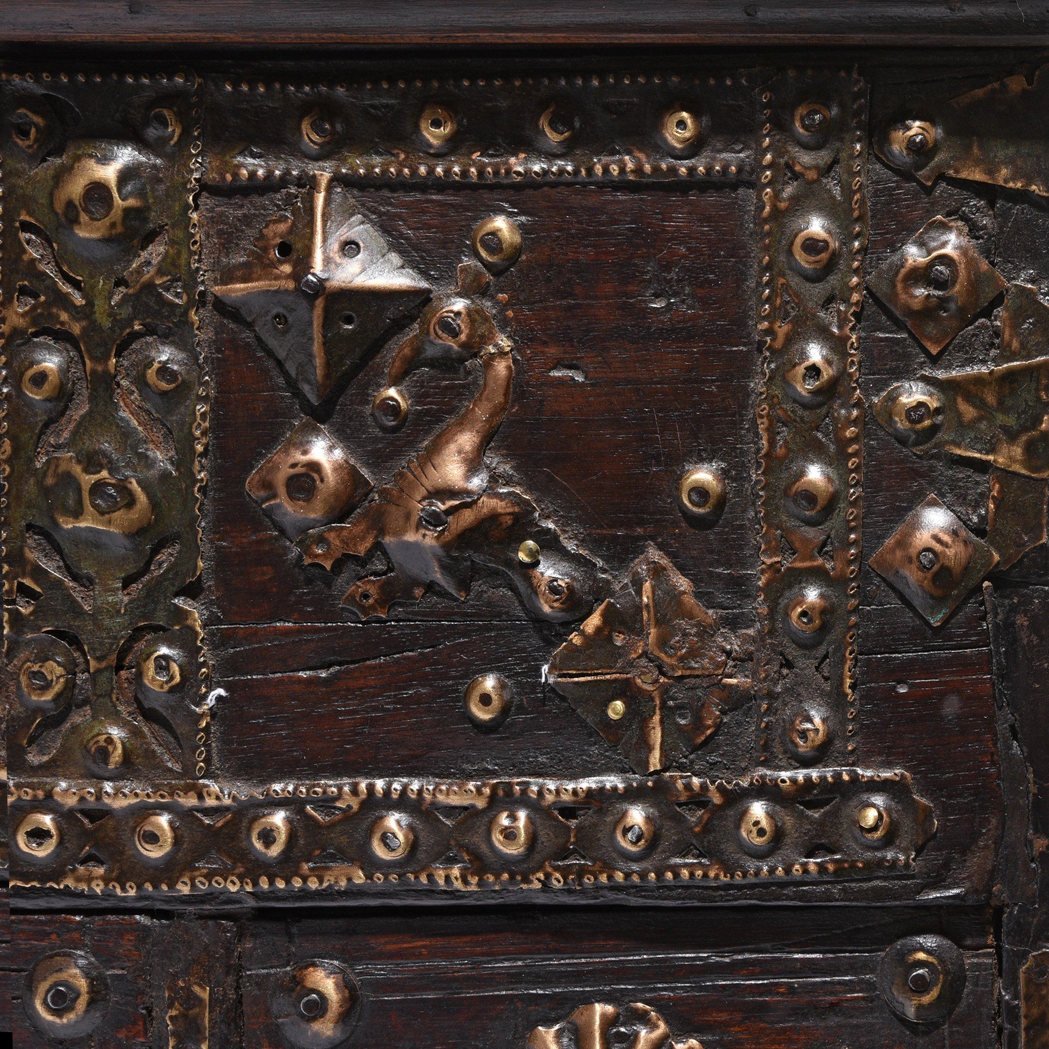 Brass Bound  Rosewood Jewellery Box From Kutch - 19Th C - Image 6