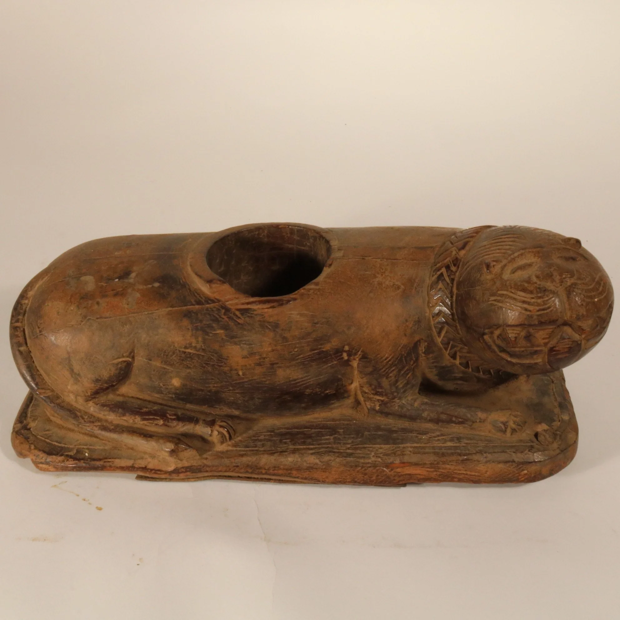 Carved Lion Lemon Squeezer From Rajasthan - 19thC - Image 2