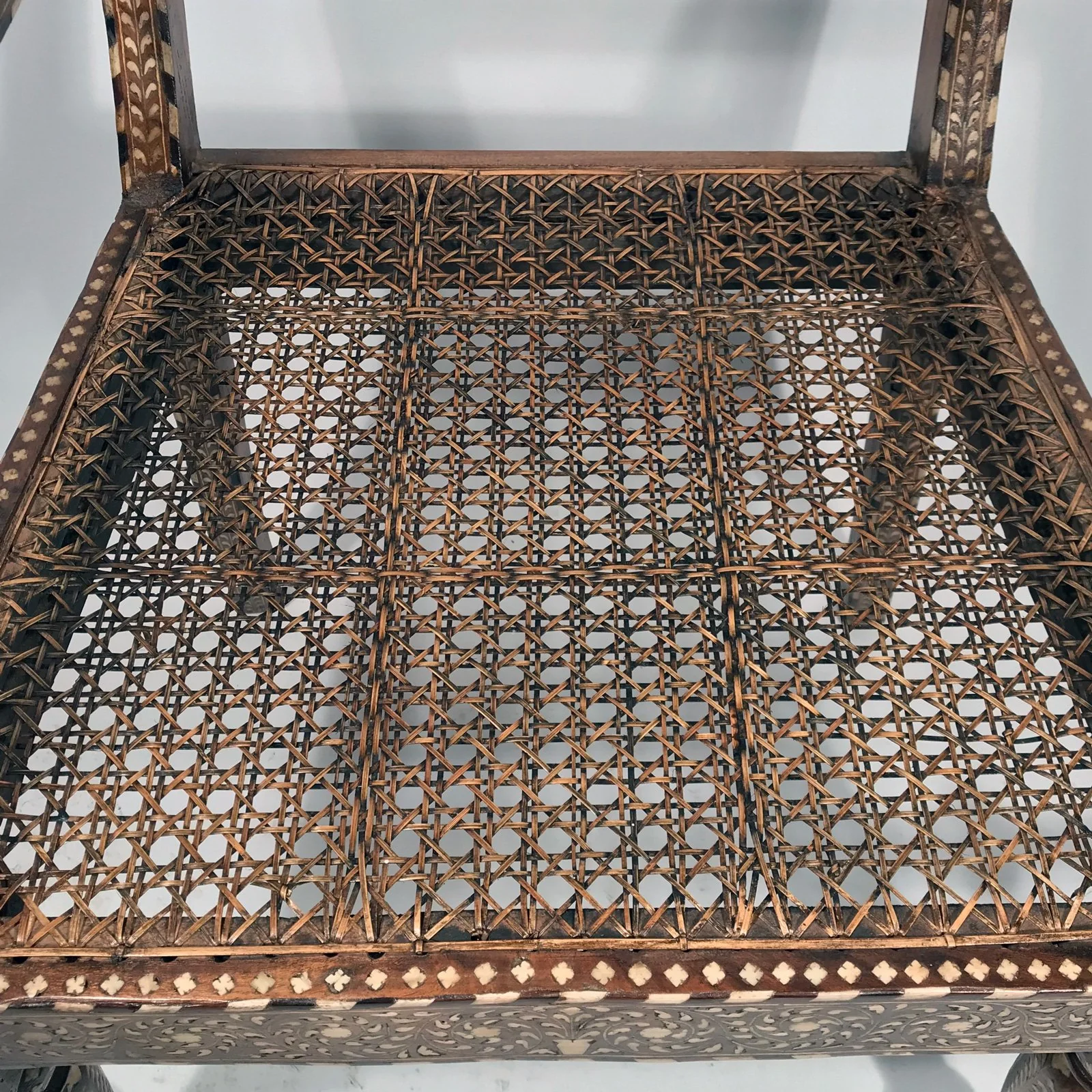Teak Wood Bone Inlay Chair - 19thC - Image 4
