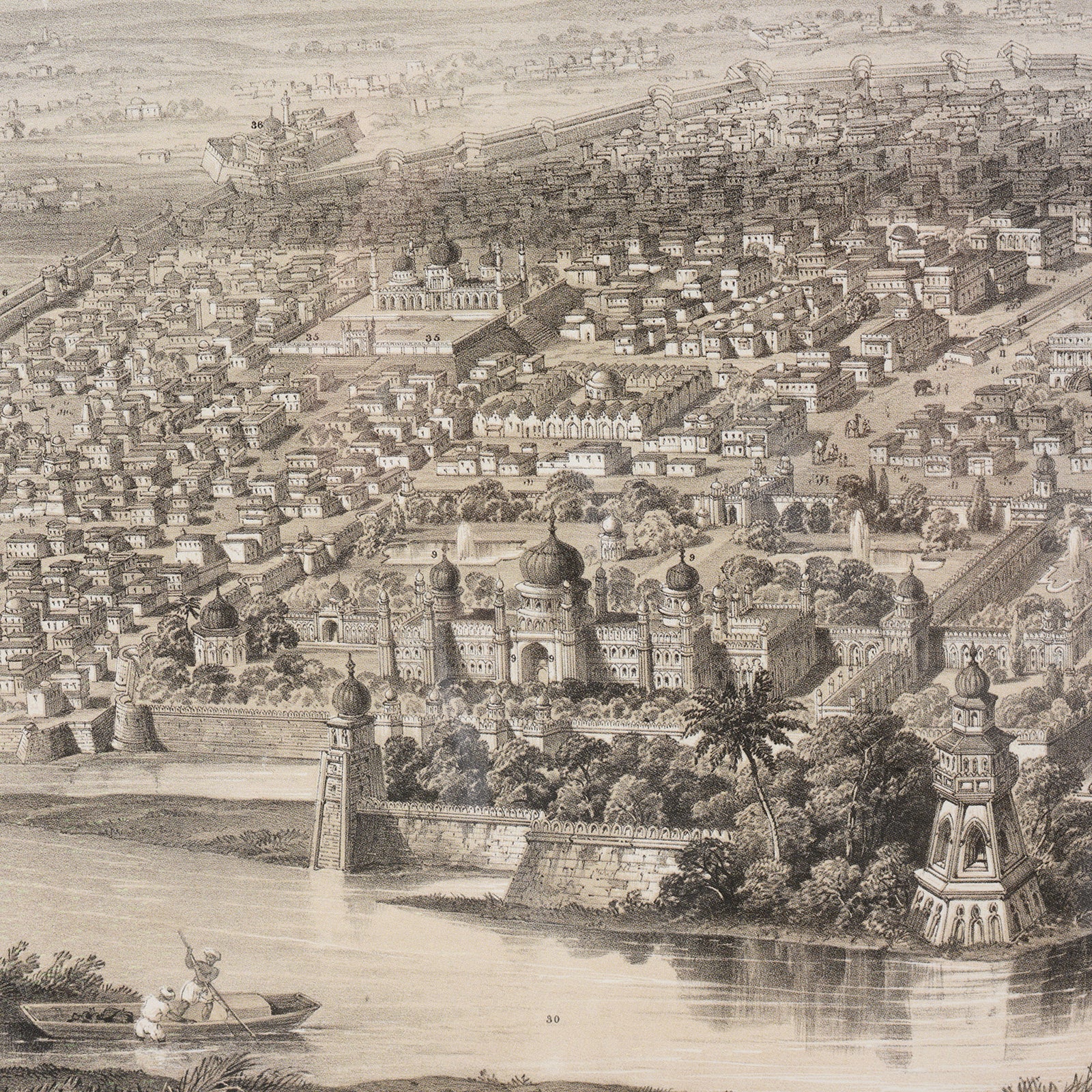 Framed Oriental Map Prints - Image 3