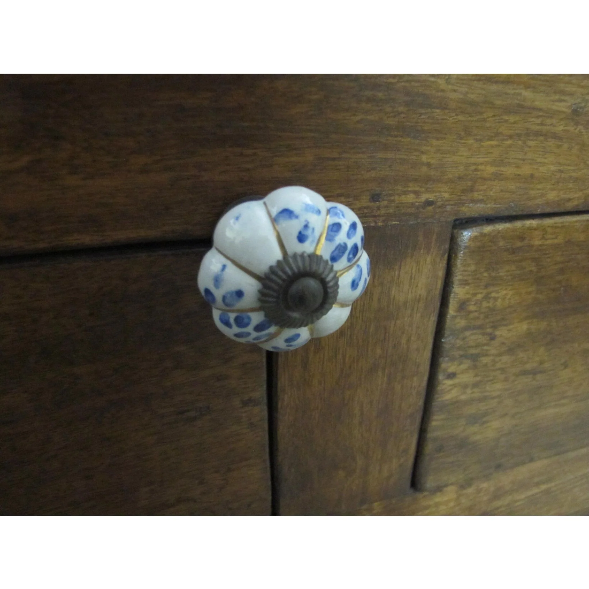 Blue & White Porcelain  Melon Knob - Image 3