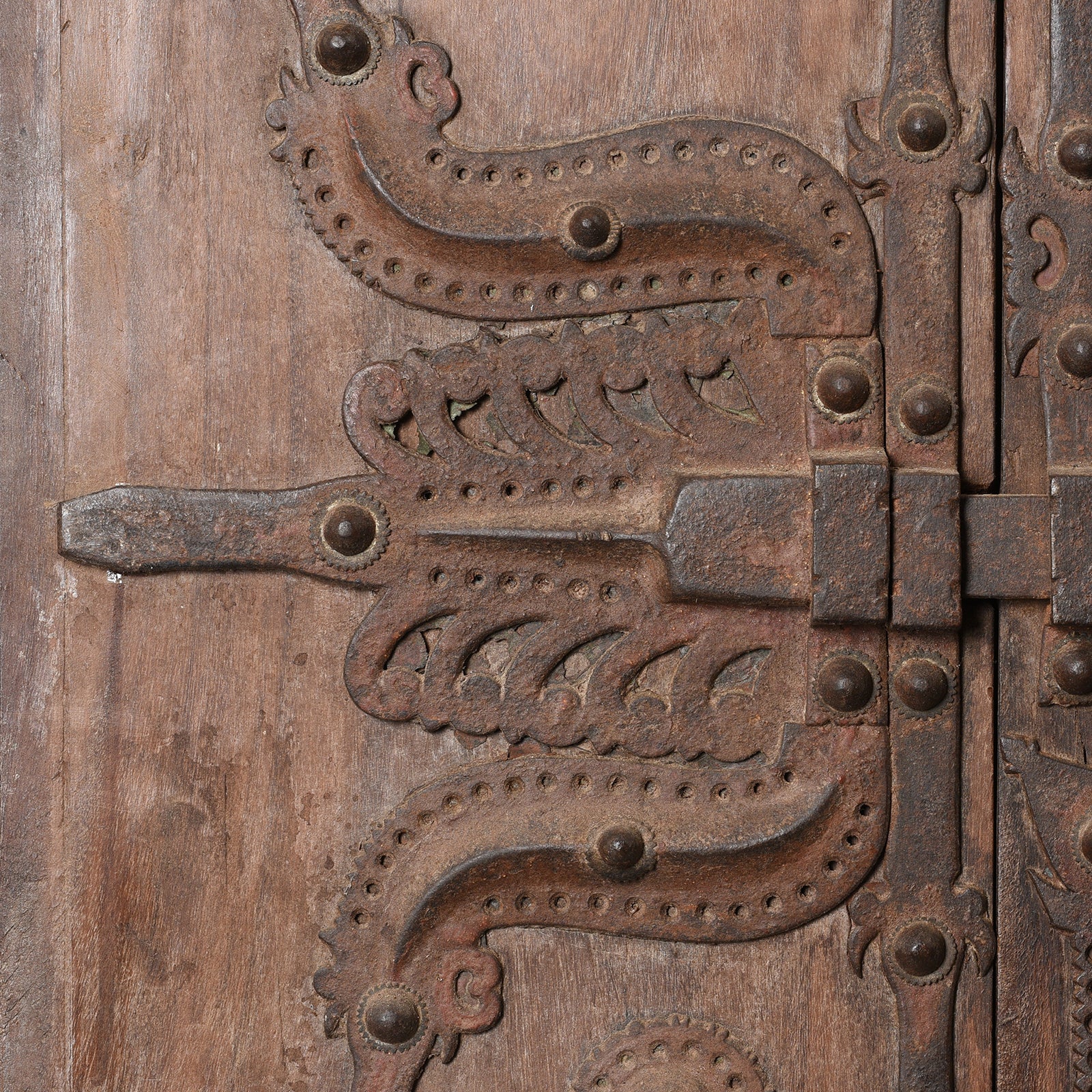 Old Kerala Door With Ornate Iron Lock 19th Century - Image 3