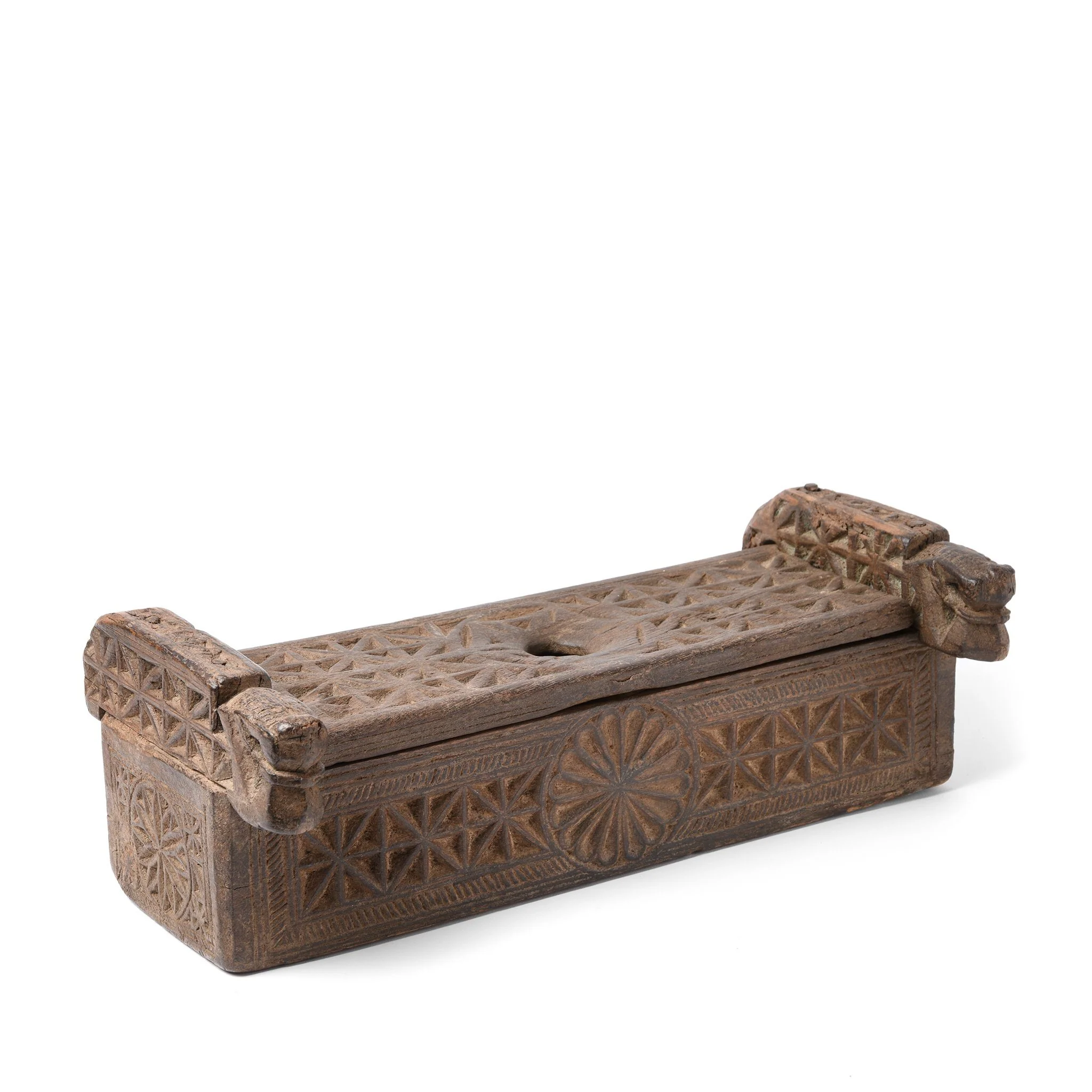 Carved Teak Harpa Box From Banswara - 19thC - Image 2
