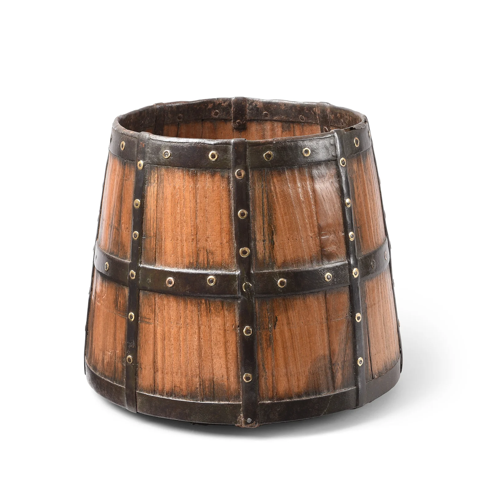 Iron Bound Teak Grain Measure From Rajasthan - 19th Century - Image 3