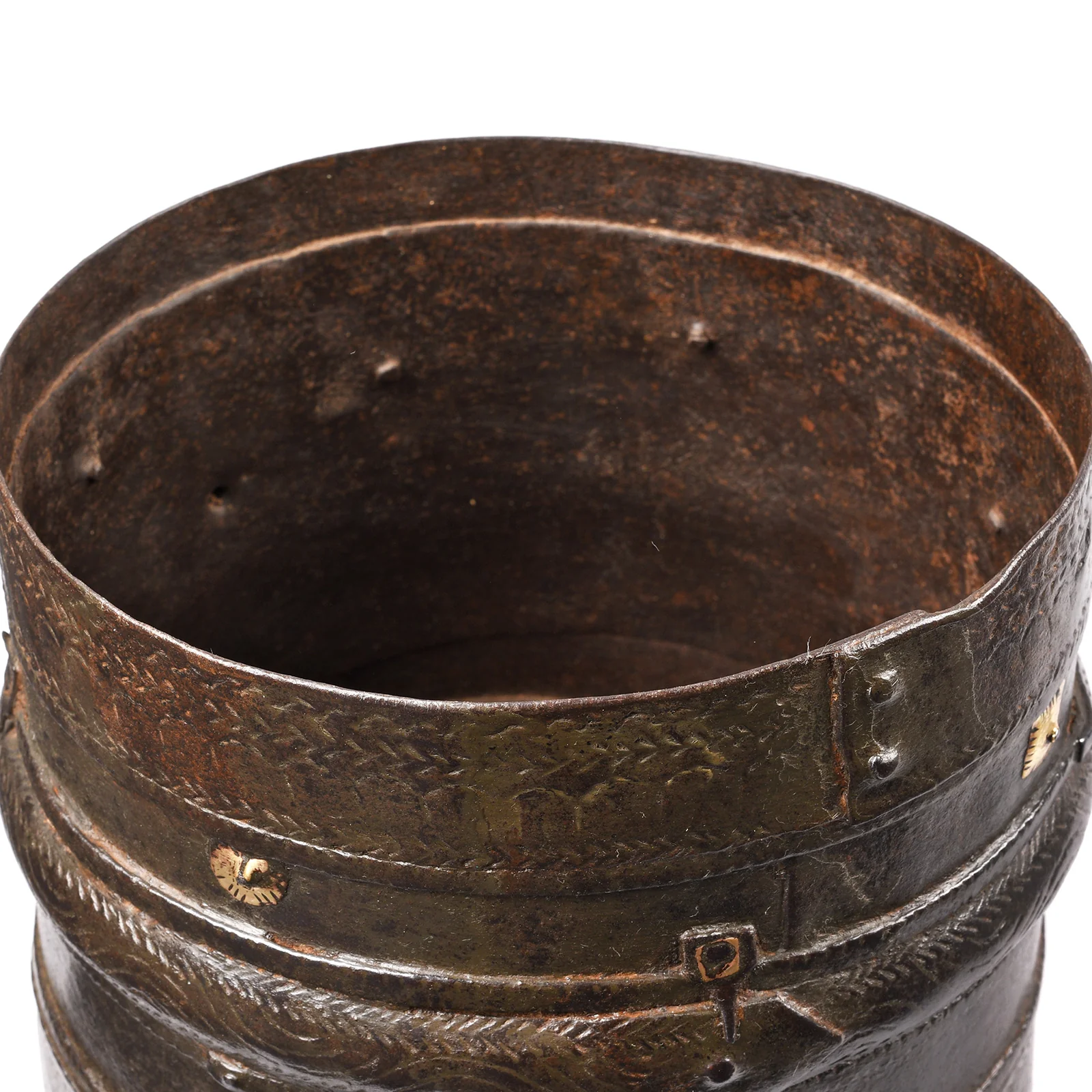 Iron Grain Measure From Kerala - 19th Century - Image 4