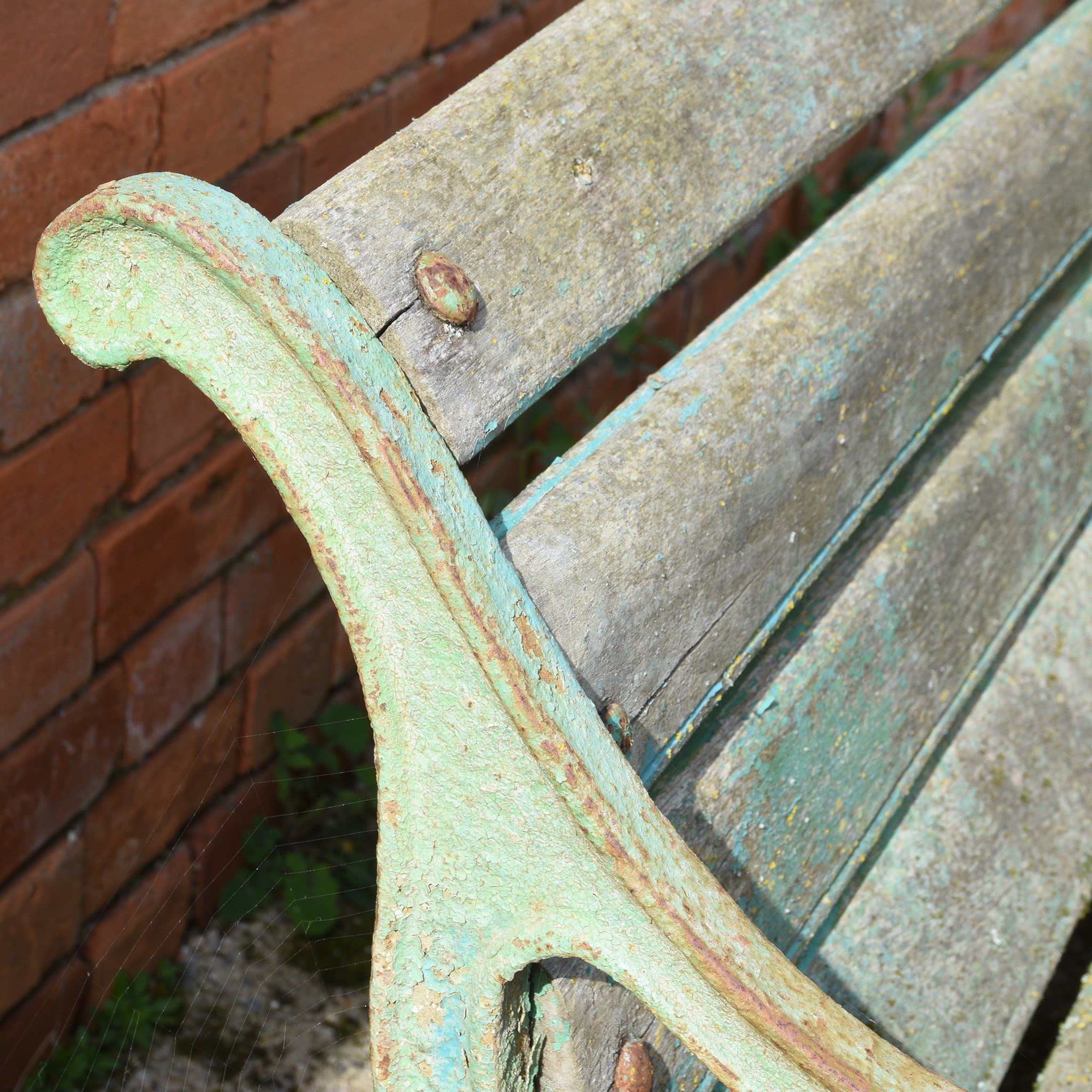 Old Cast Iron Garden Bench - Early 20thC - Image 8