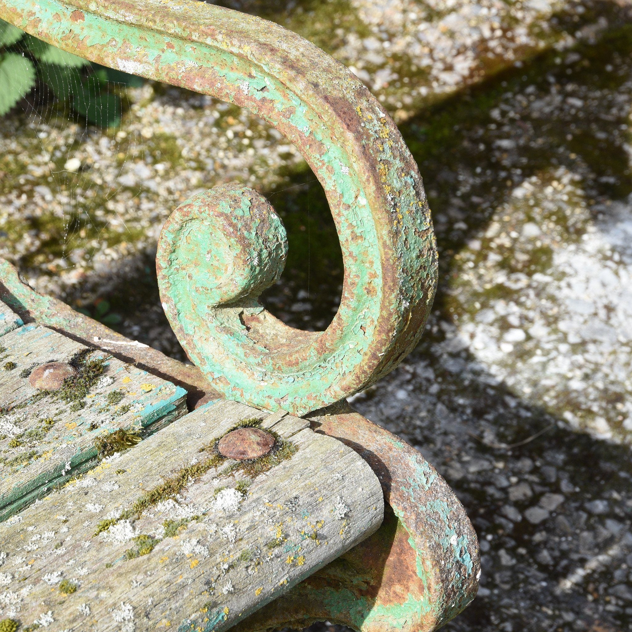 Old Cast Iron Garden Bench - Early 20thC - Image 9