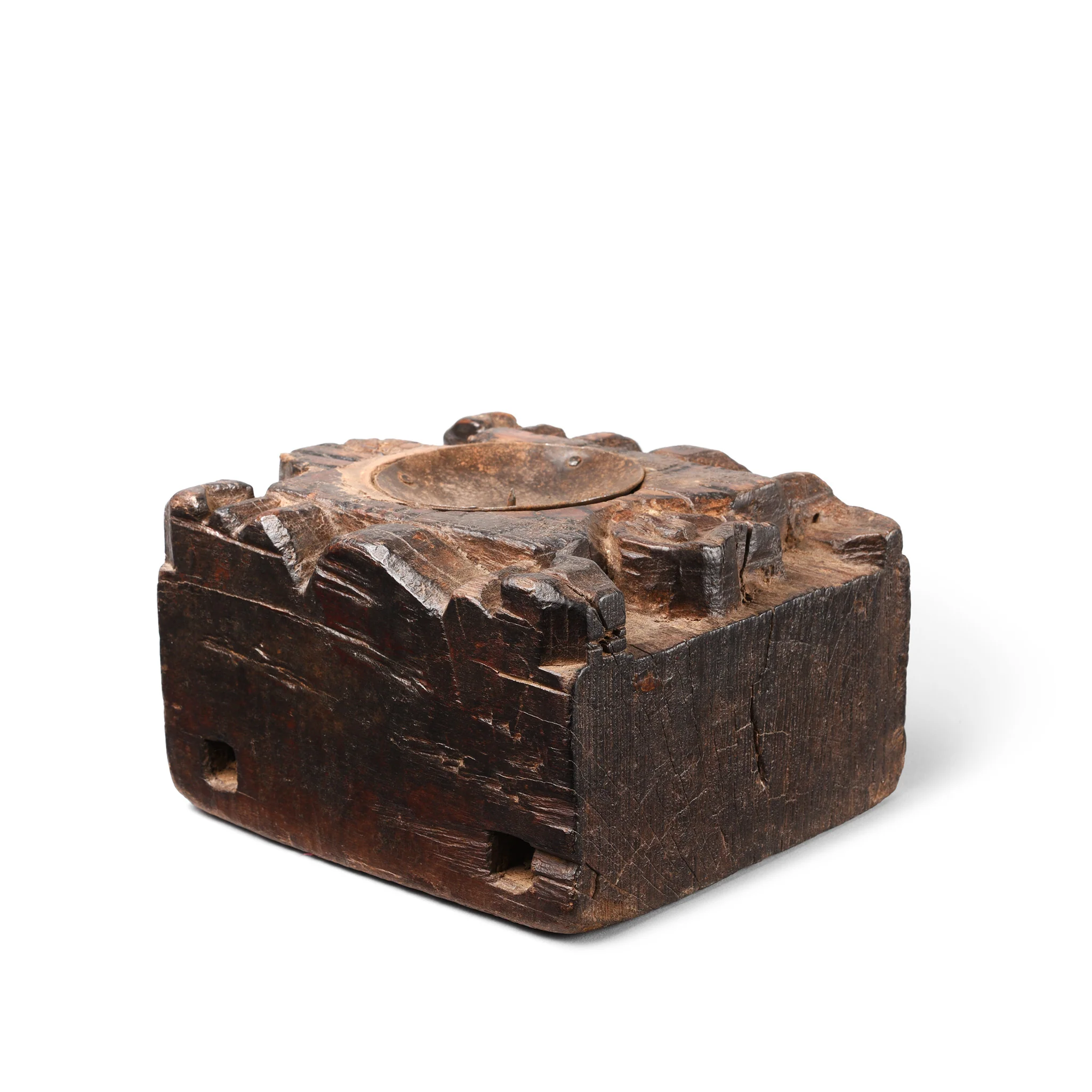 Old Wood Candle Stand From South India - 19thC - Image 6
