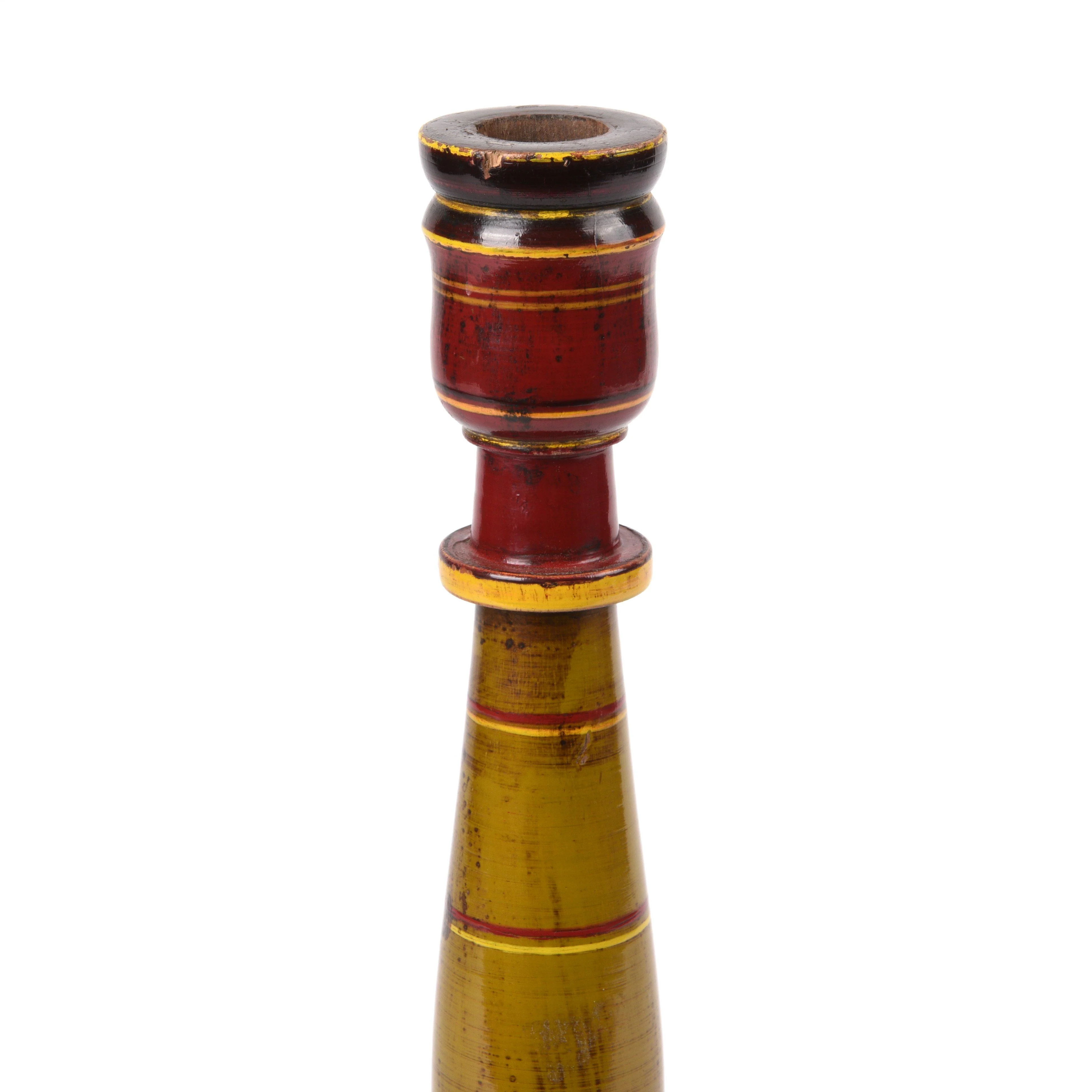 Lacquered Candle Stick From Rajasthan - Image 2