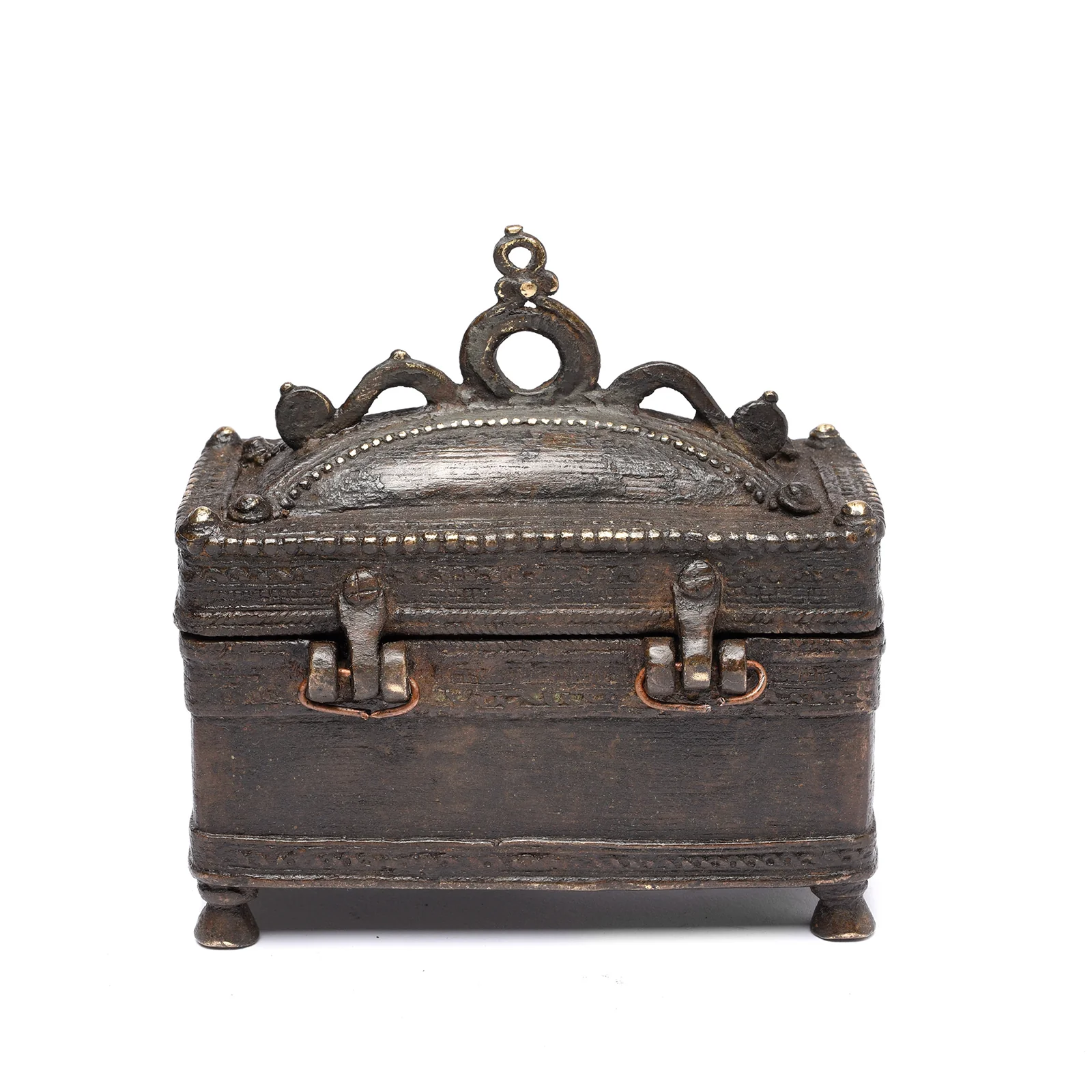 Brass Dhokra Work Money Box From Orissa - 19thC - Image 5