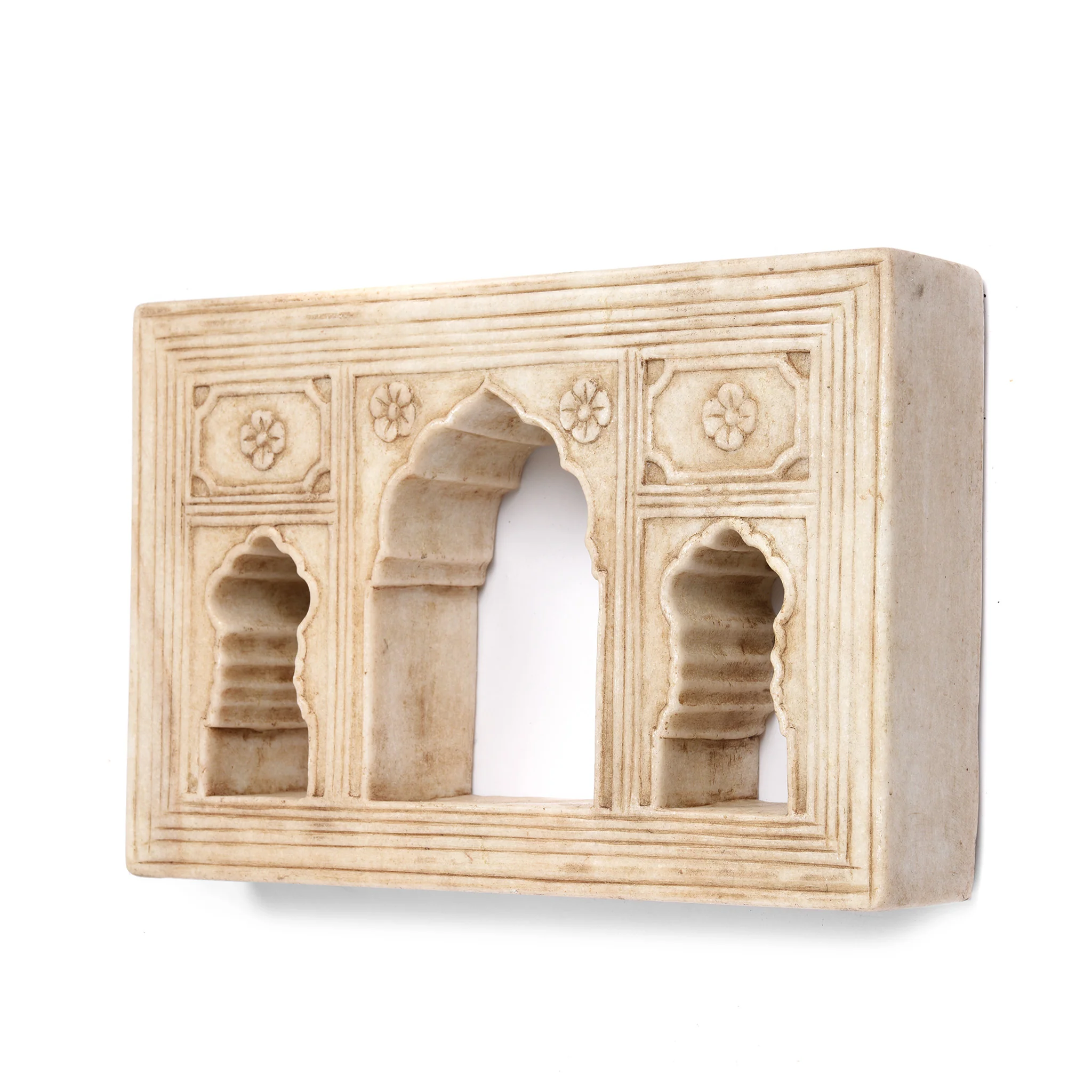 Mughal Style White Marble Lamp Niche - Image 4