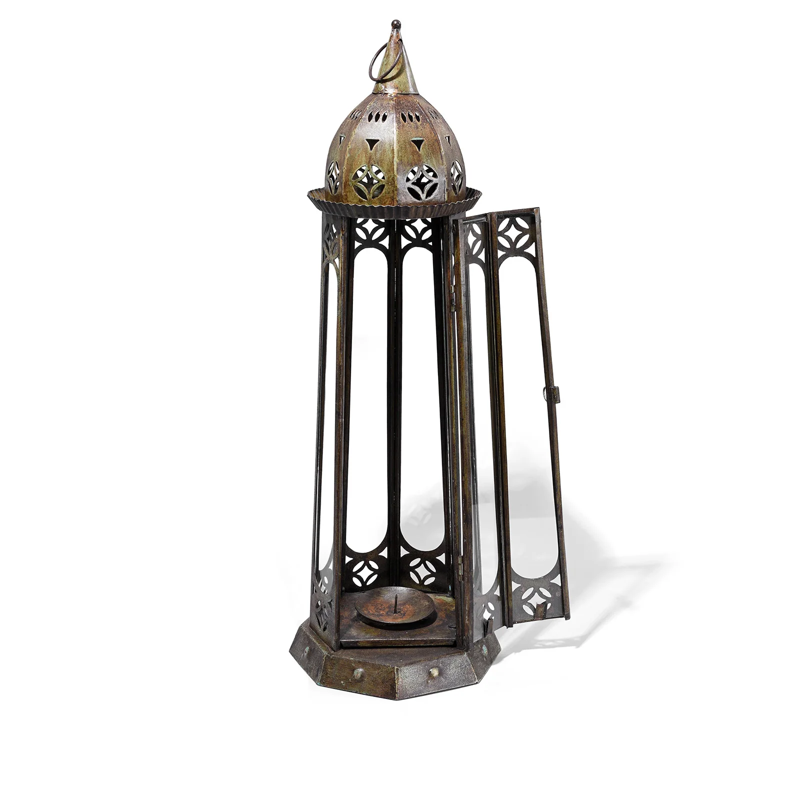 Painted Moroccan Style Storm Lantern - Image 5