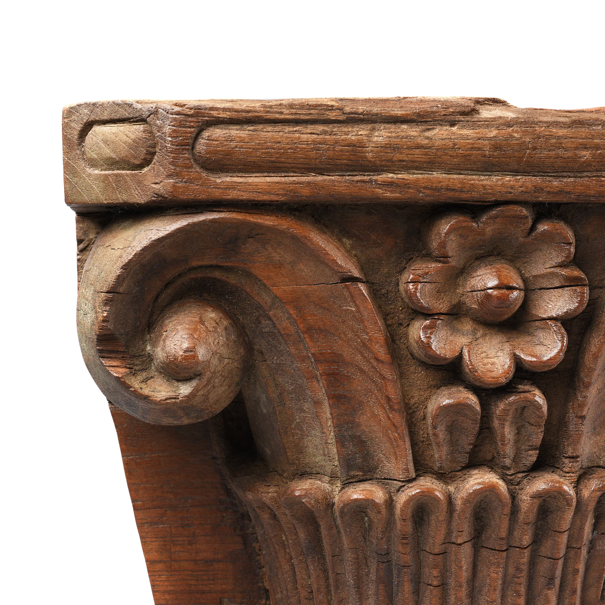 Carved Teak Capitol From Gujarat - Late 19th Century - Image 2