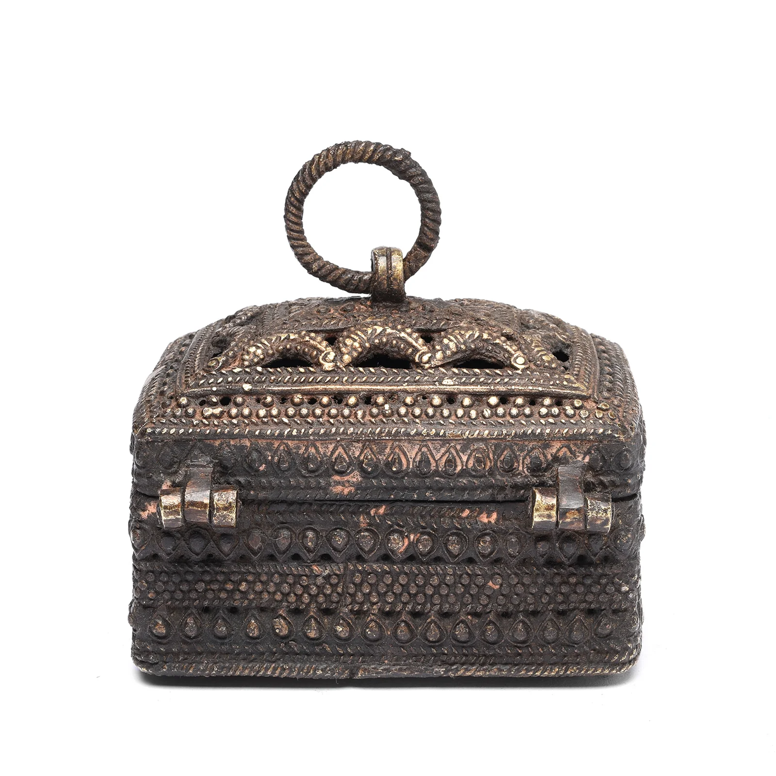 Brass Dhokra Work Money Box From Orissa - 1960's - Image 5
