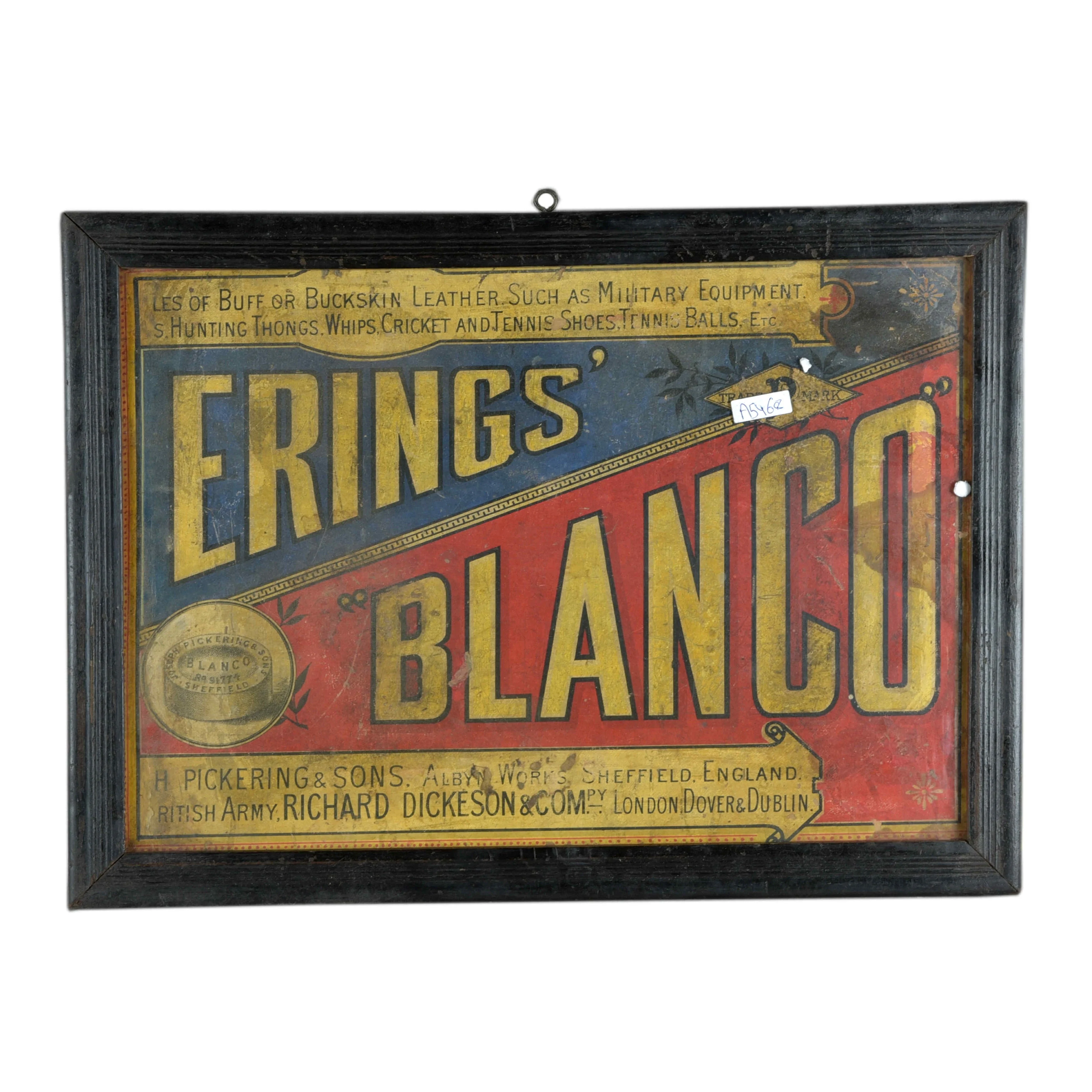 Vintage Framed Blanco Advertising Sign