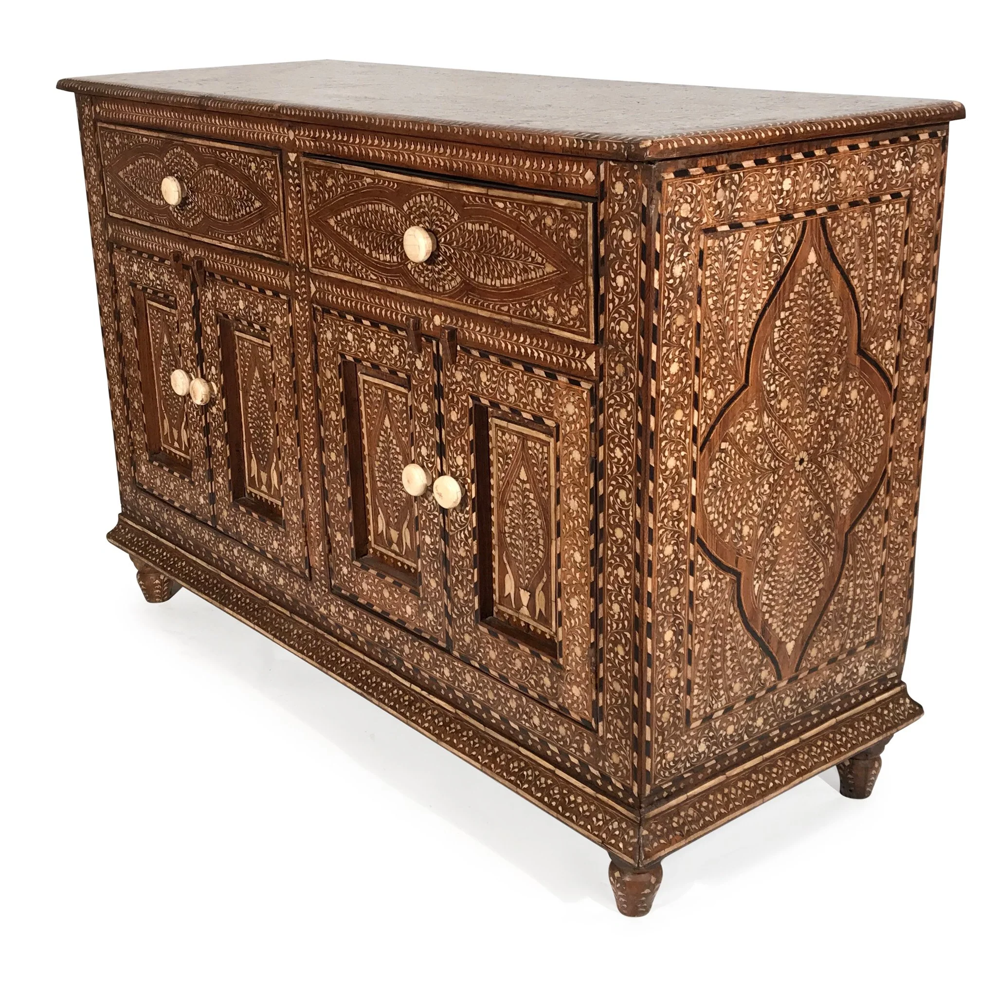 Antique Bone Inlay Sideboard - Ca 1920 - Image 2
