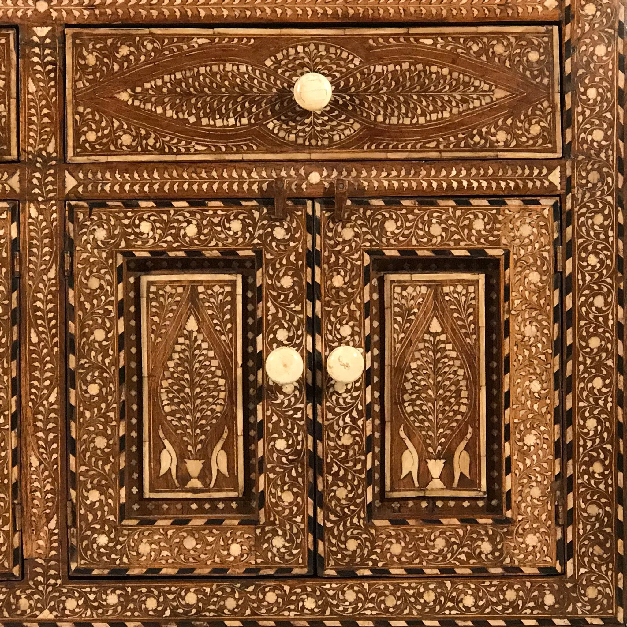 Antique Bone Inlay Sideboard - Ca 1920 - Image 3