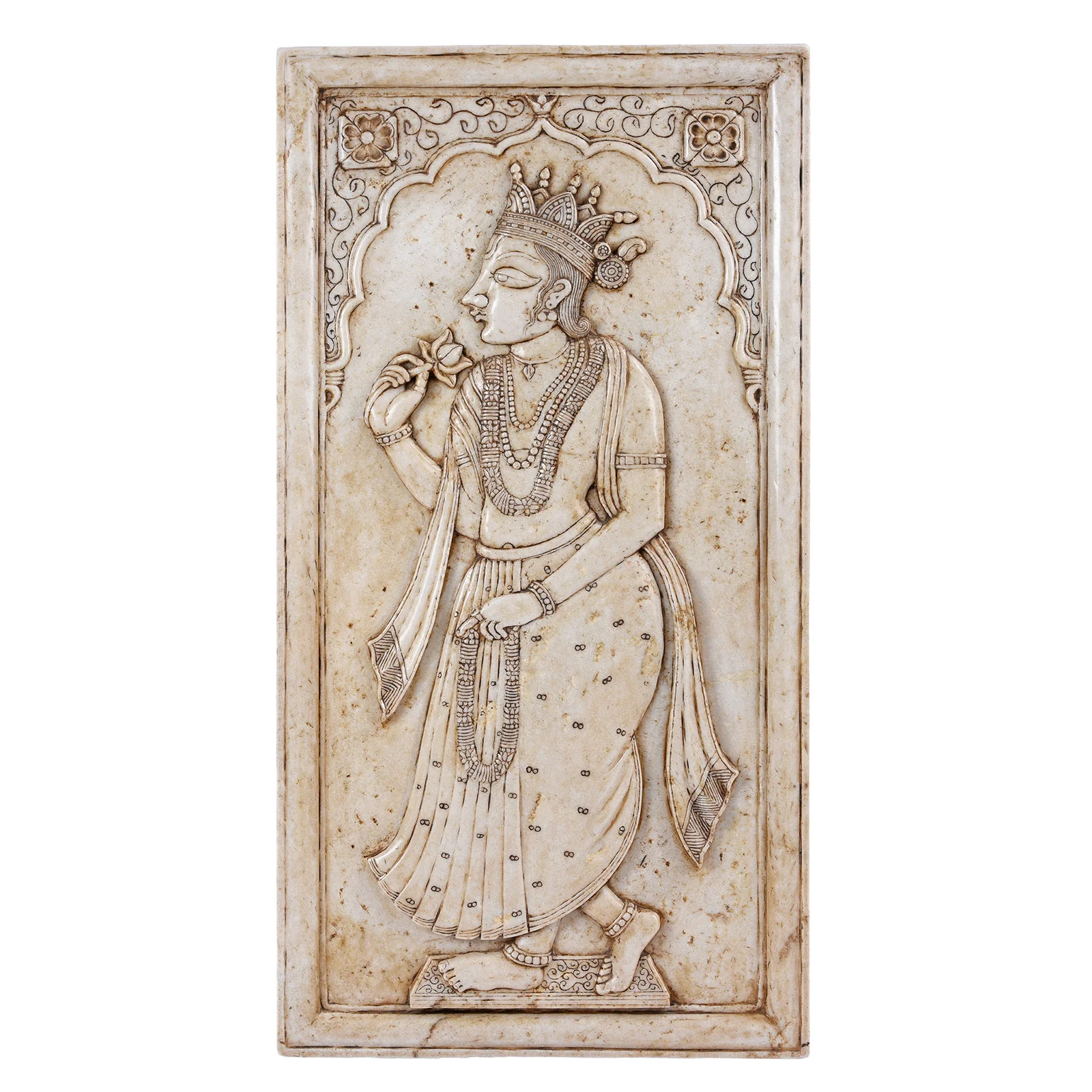 Carved Marble Maharaja & Maharani Panels - Image 5
