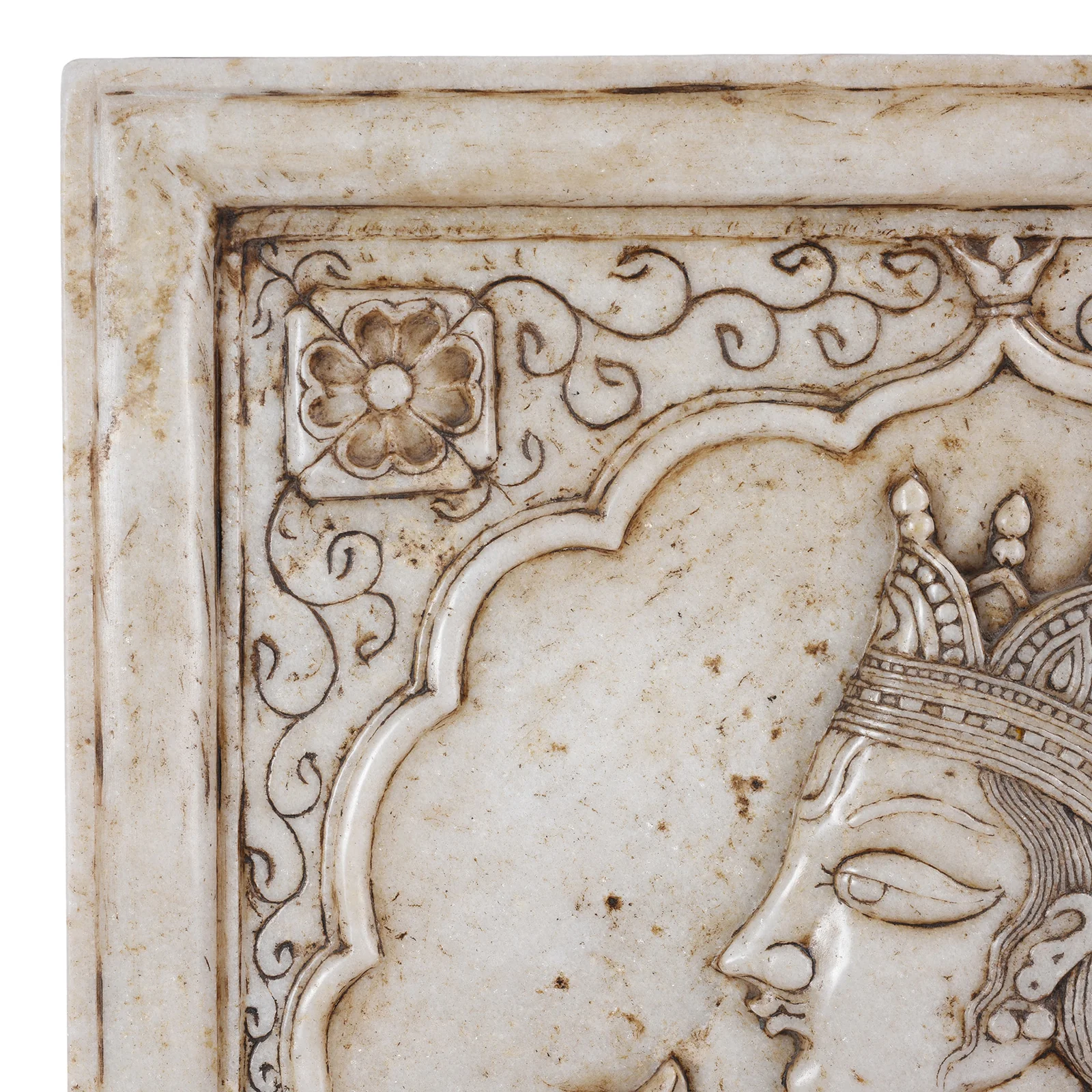 Carved Marble Maharaja & Maharani Panels - Image 9