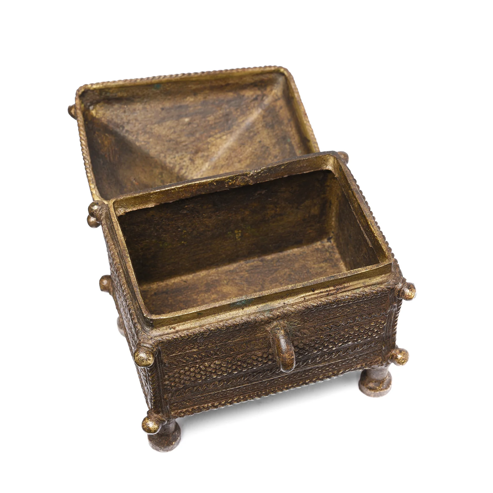Brass Dhokra Work Money Box From Orissa - 19thC - Image 4