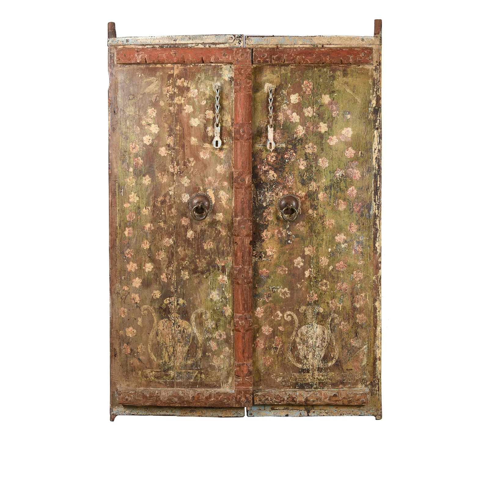 Old Painted Indian Door From Gujarat - 19thC - Image 3