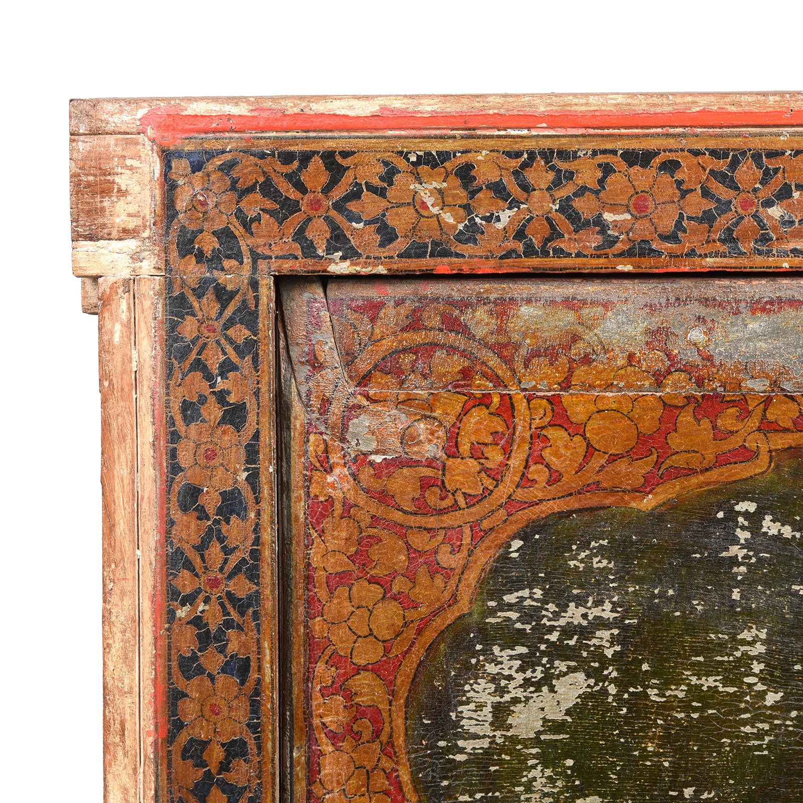 Painted Bikaner Window Shutter Depicting Radha & Krishna - 19thC - Image 5