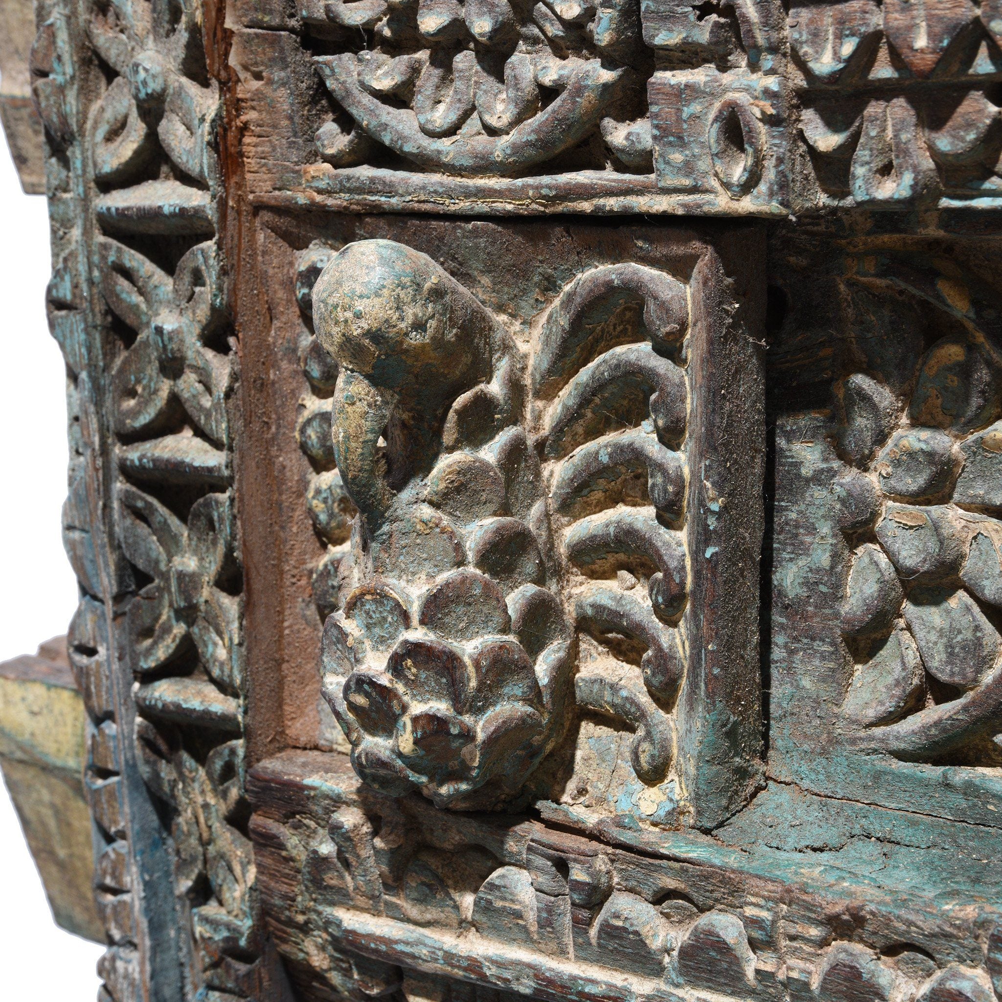 Carved Teak Architectural Panel With Horses - 19thC - Image 5
