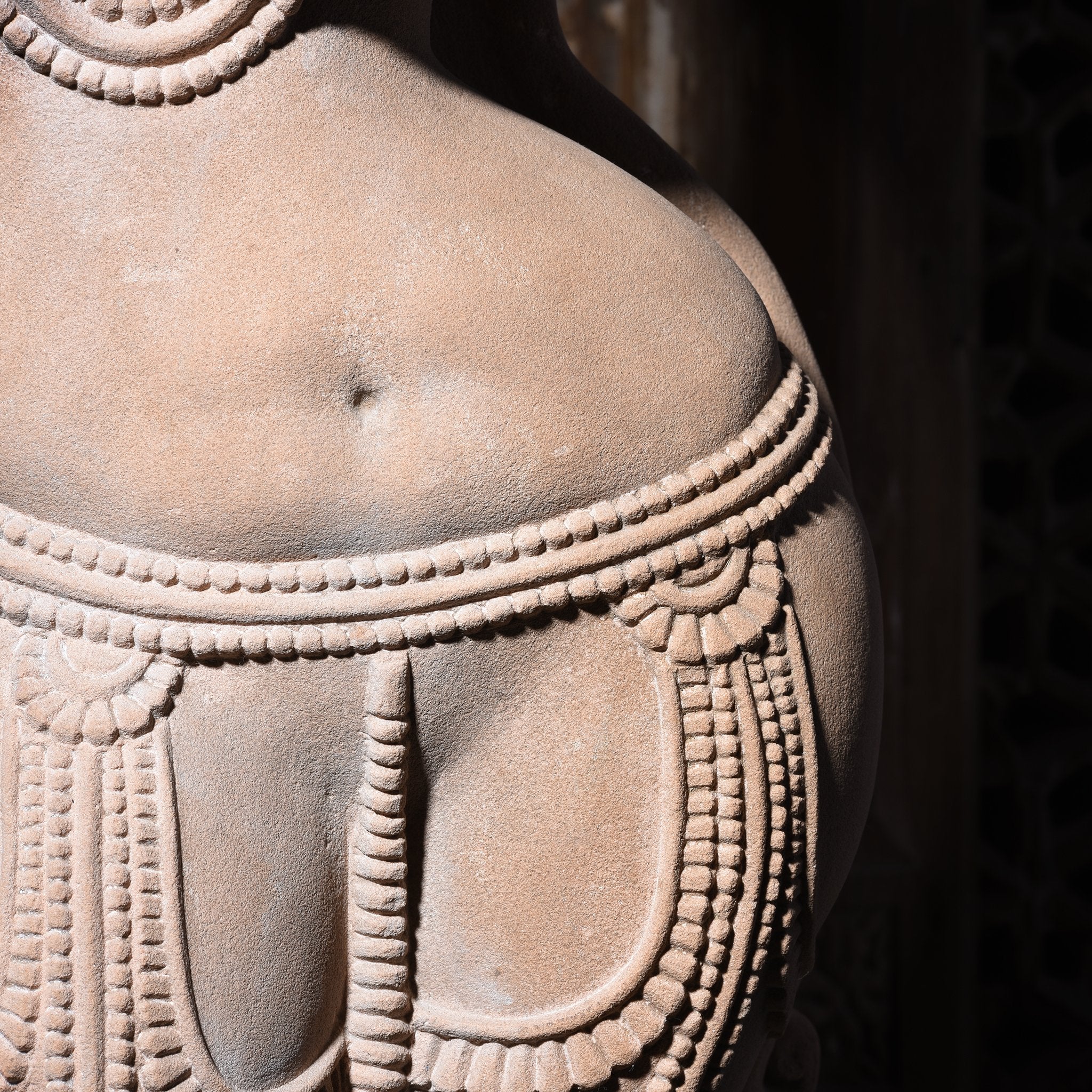 Carved Stone Apsara Statue From India - Image 6