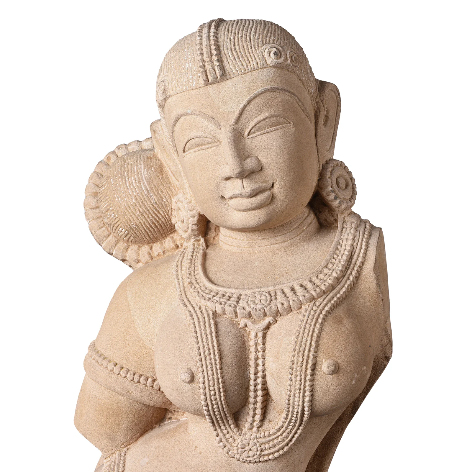 Carved Stone Apsara Statue From India - Image 3