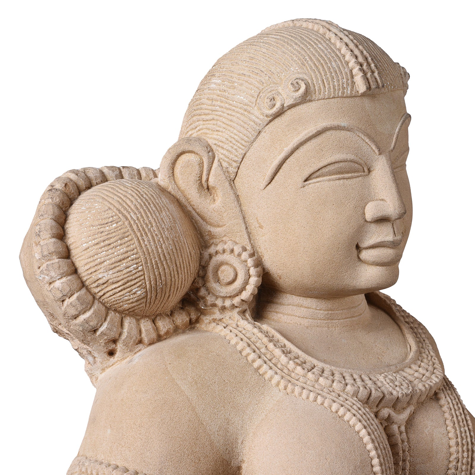 Carved Stone Apsara Statue From India - Image 7