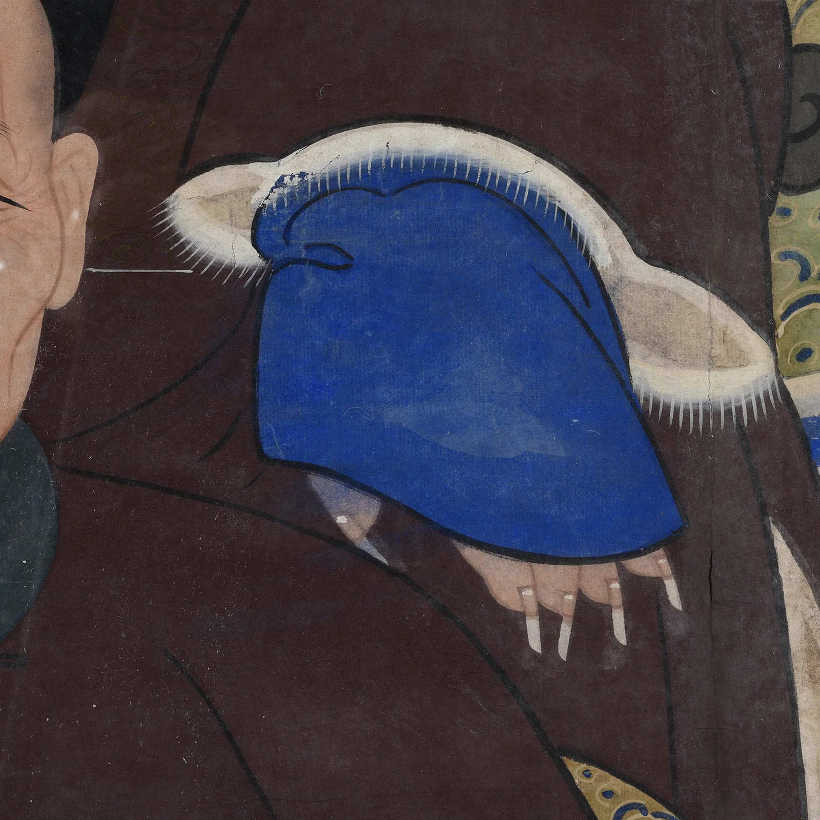 Framed Chinese Ancestor Painting - Early 20th Century - Image 6