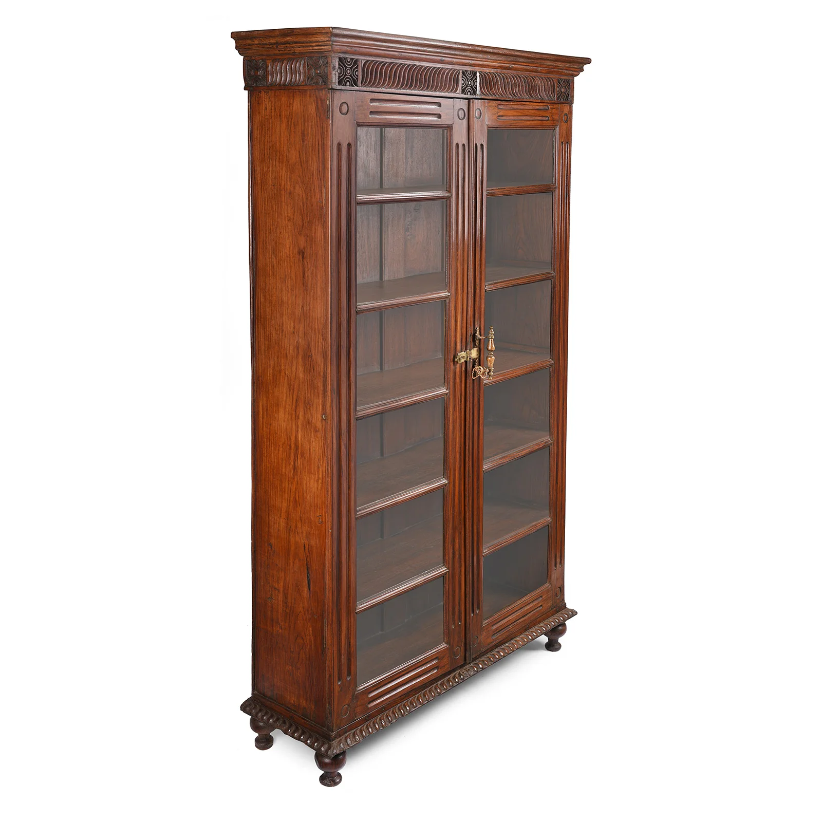 Anglo Indian Colonial Glazed Book Cabinet - 19th Century - Image 2