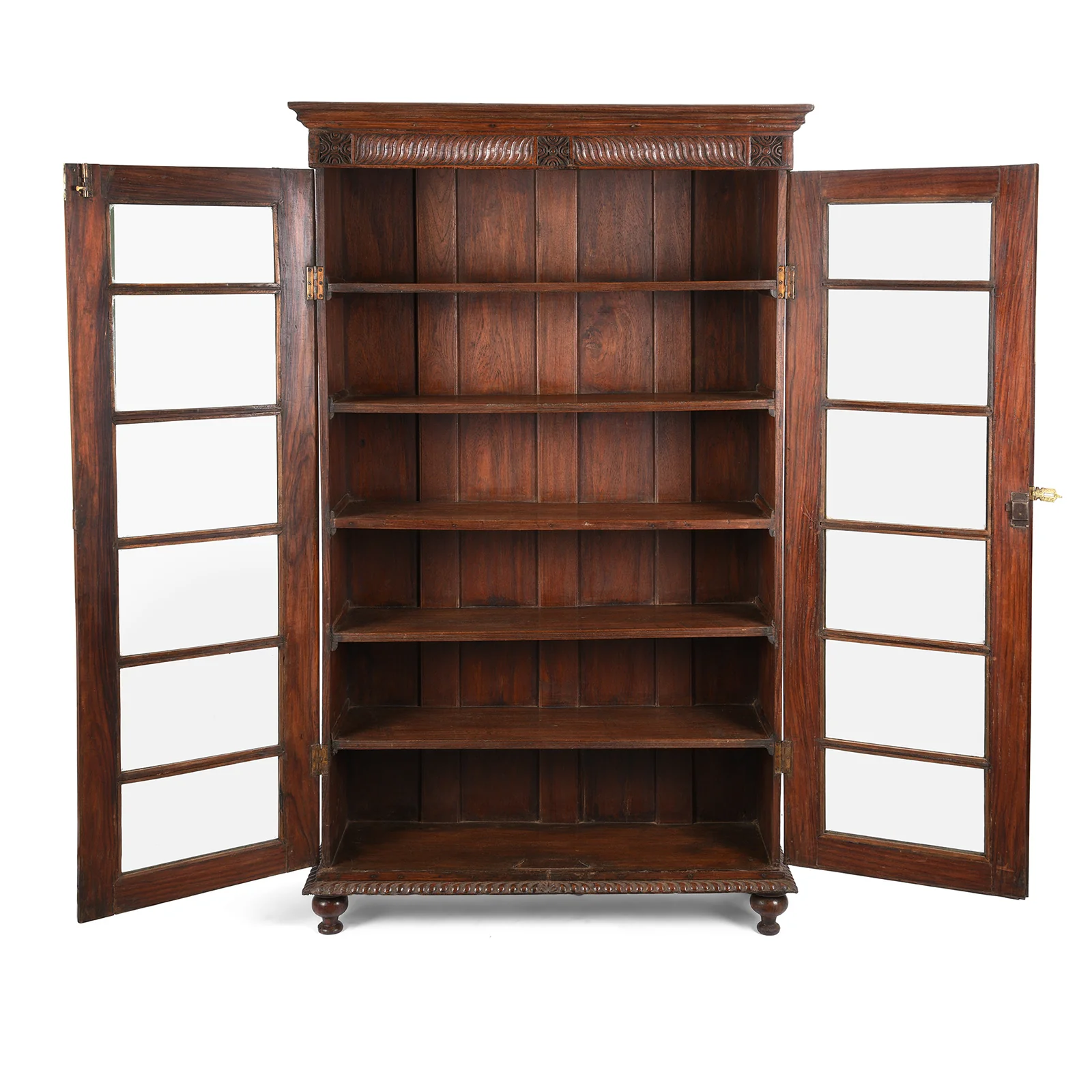 Anglo Indian Colonial Glazed Book Cabinet - 19th Century - Image 3