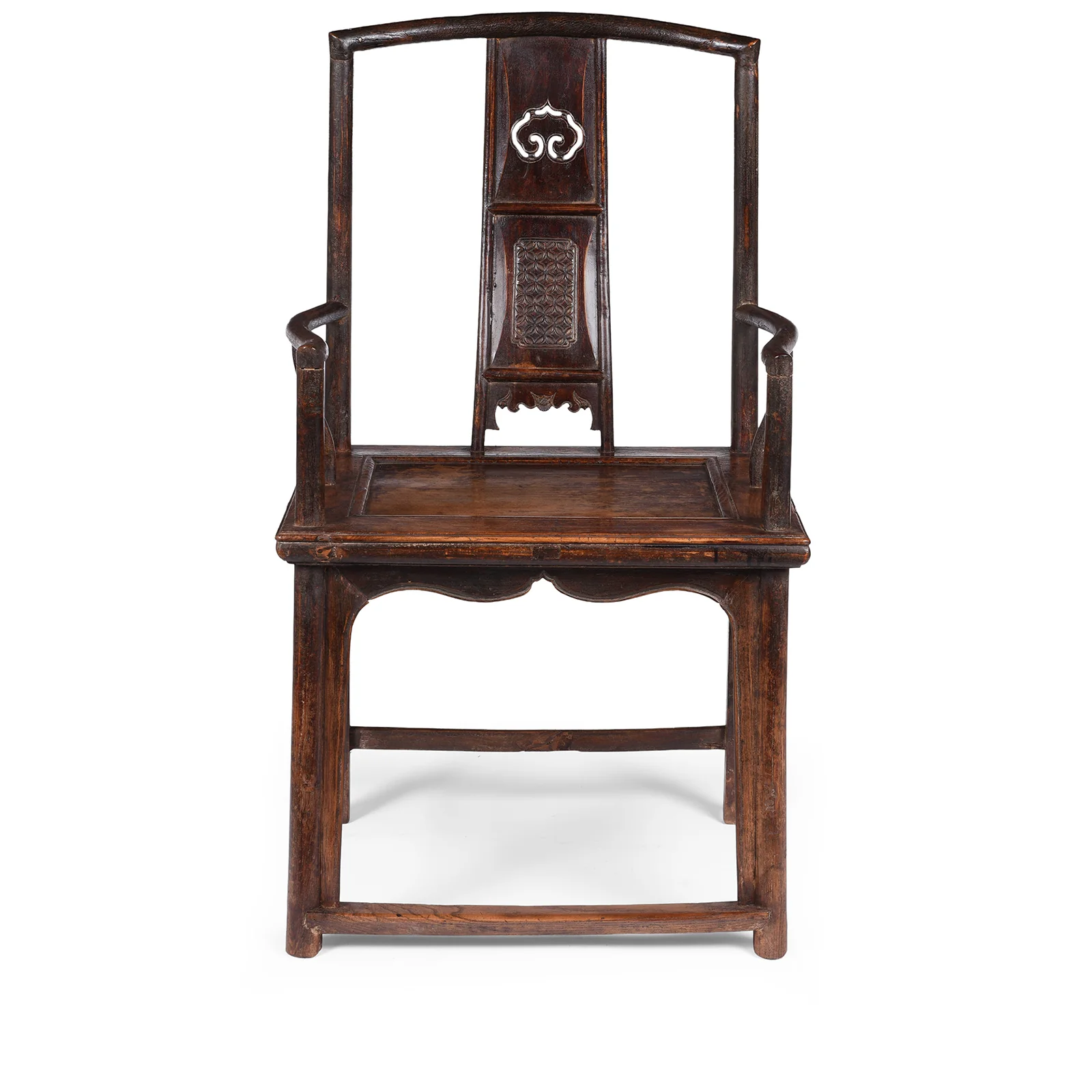 Short Backed Elm Southern Officials Hat Armchair - 19th Century - Image 3