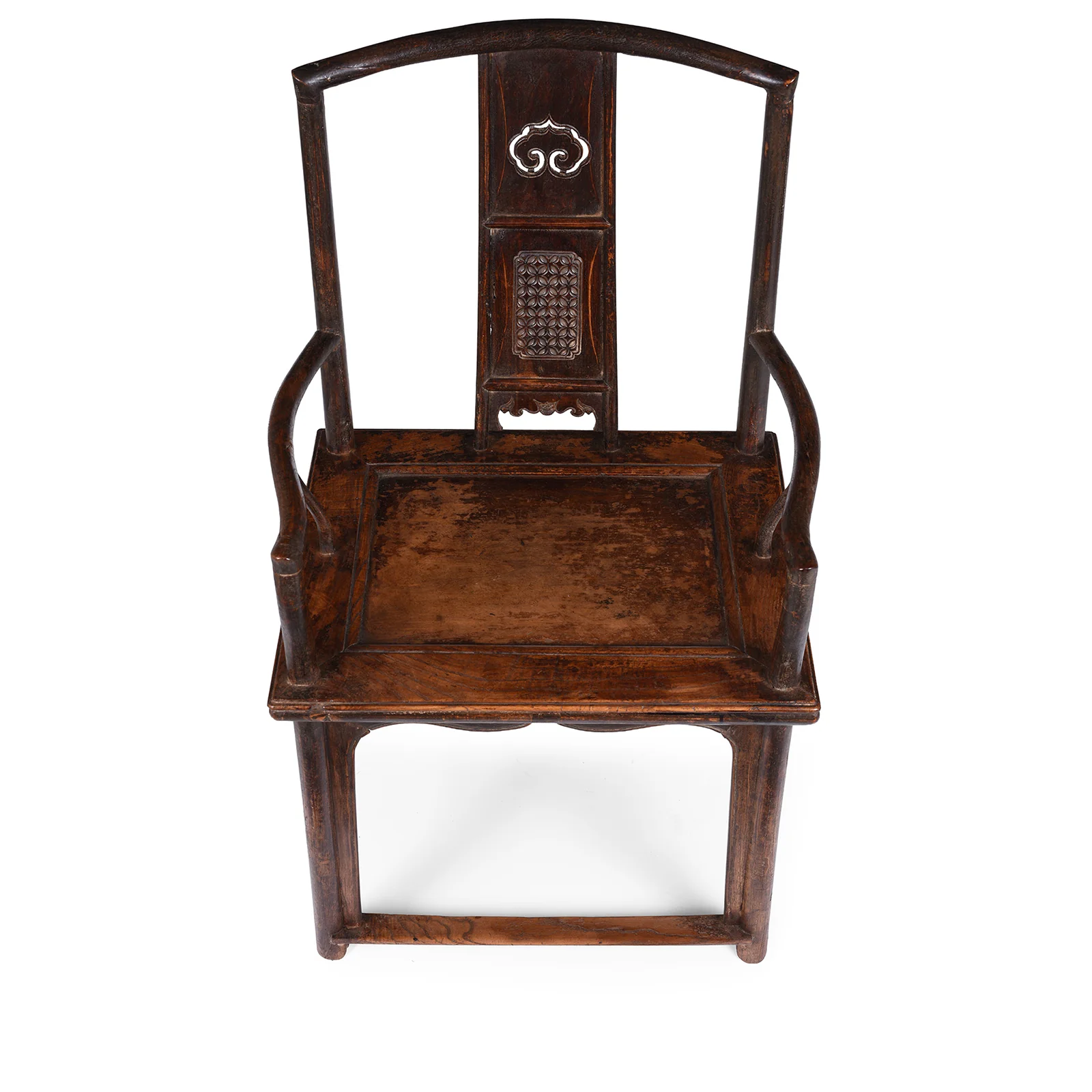 Short Backed Elm Southern Officials Hat Armchair - 19th Century - Image 4