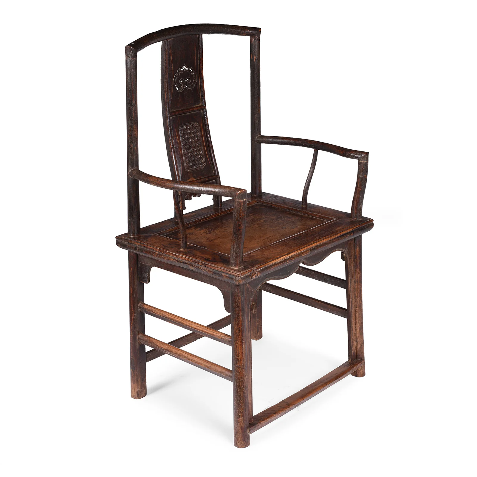 Short Backed Elm Southern Officials Hat Armchair - 19th Century - Image 5