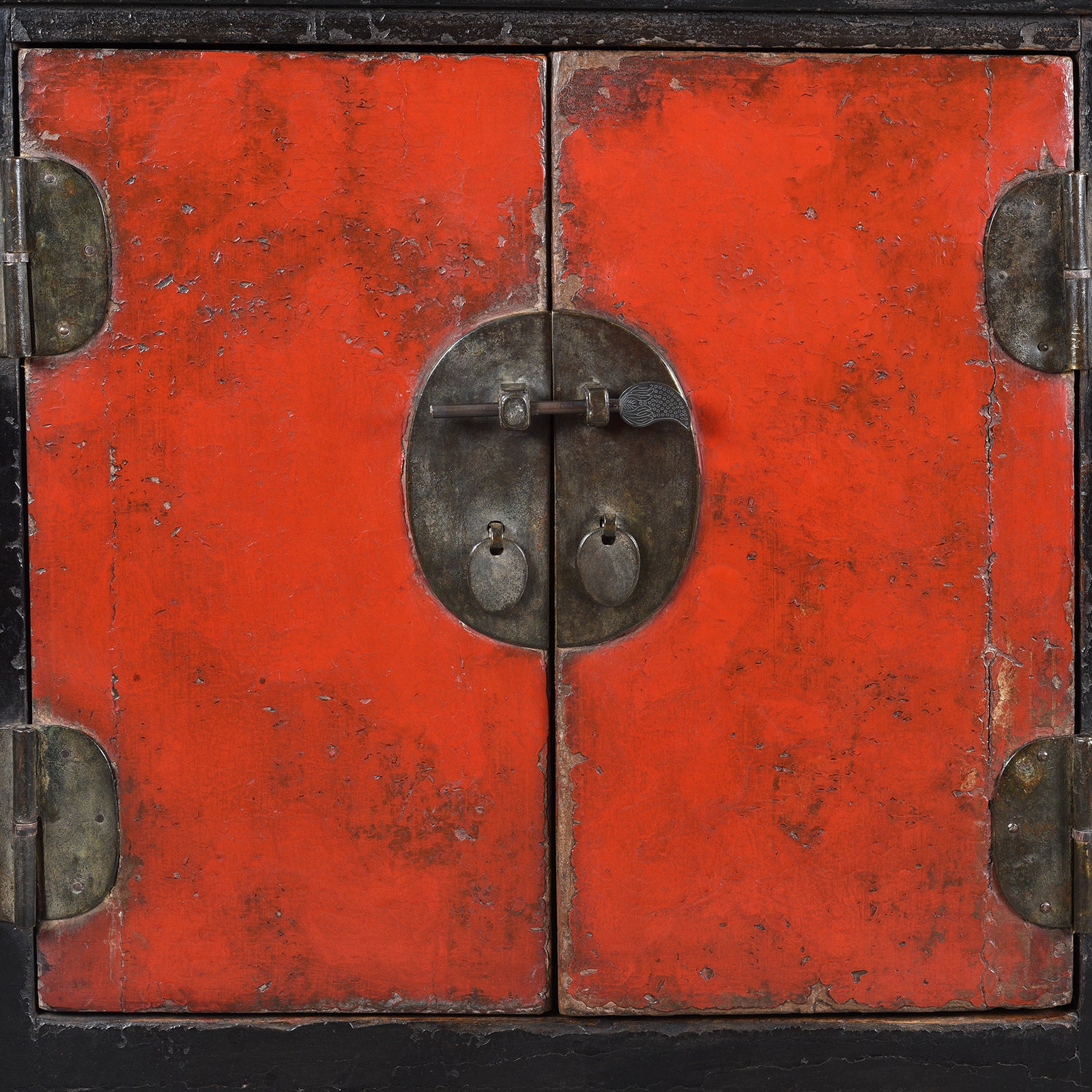 Red & Black Lacquer Sideboard From Shanxi - Early 18th Century - Image 6